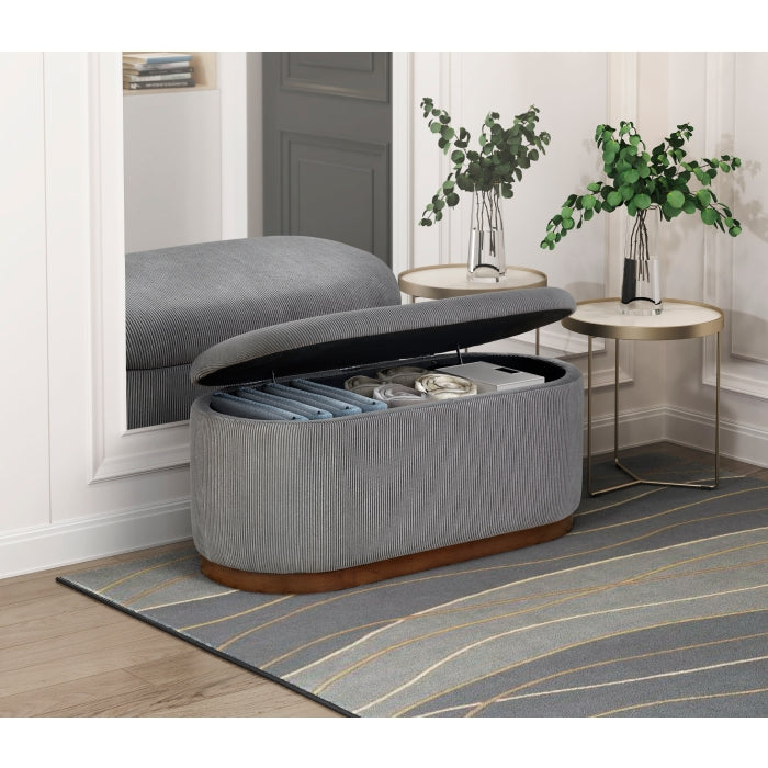Nell Collection Lift Top Storage Bench in Grey | CastleUp Experience Centre Online Furniture