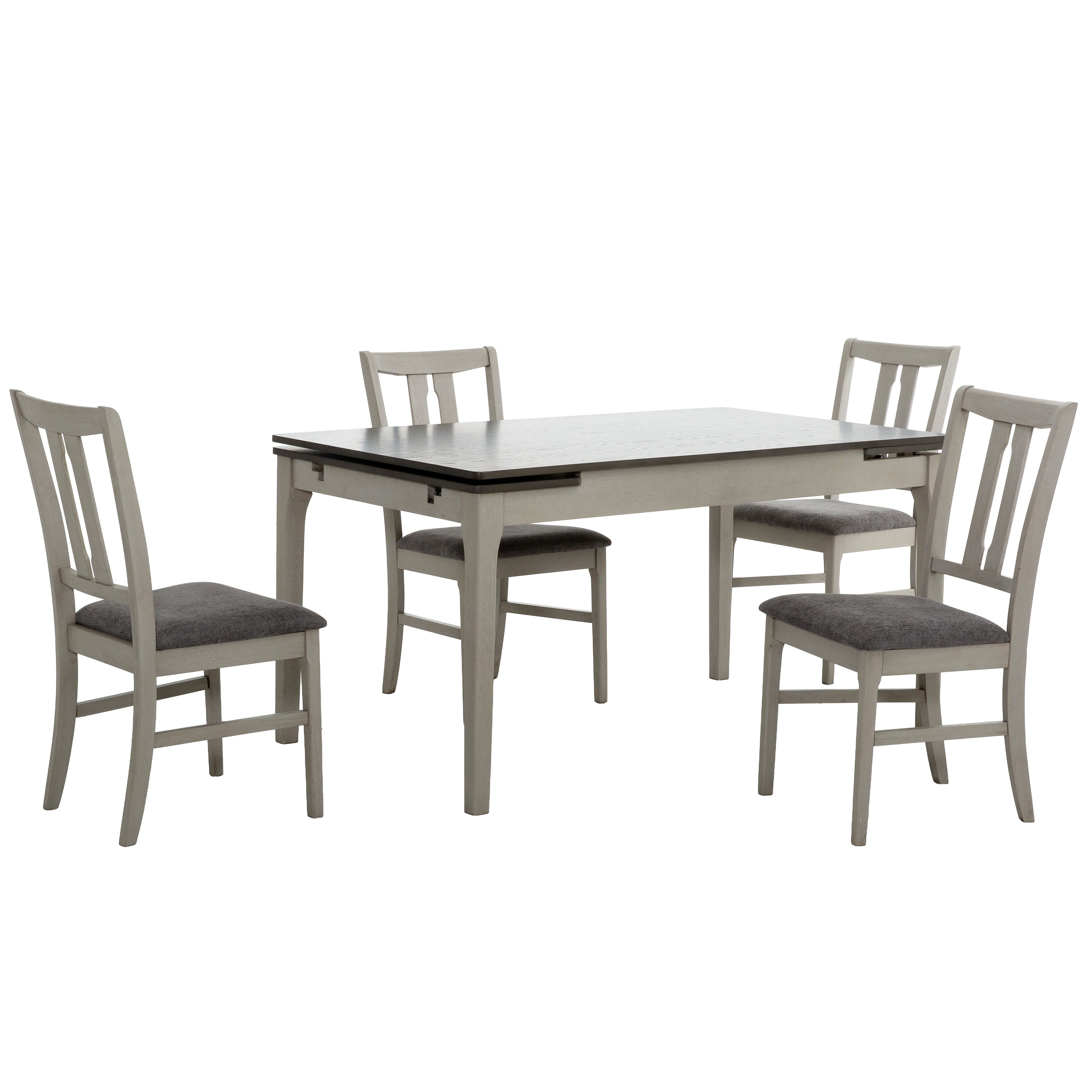 Ashford 5-Piece Extendable Dining Set in Two-Tone Grey