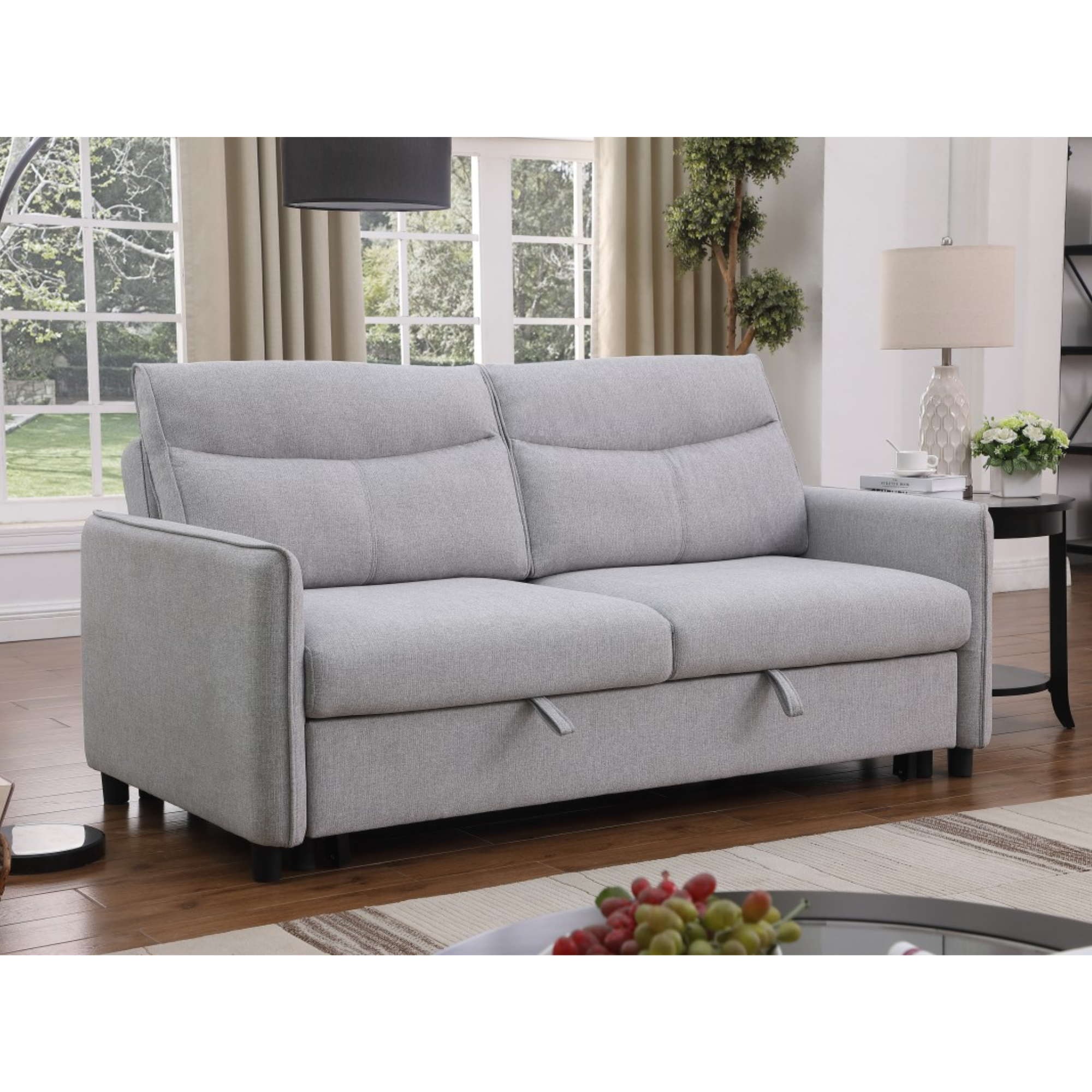 3 Seater Sofa Bed in Light Grey 50111.