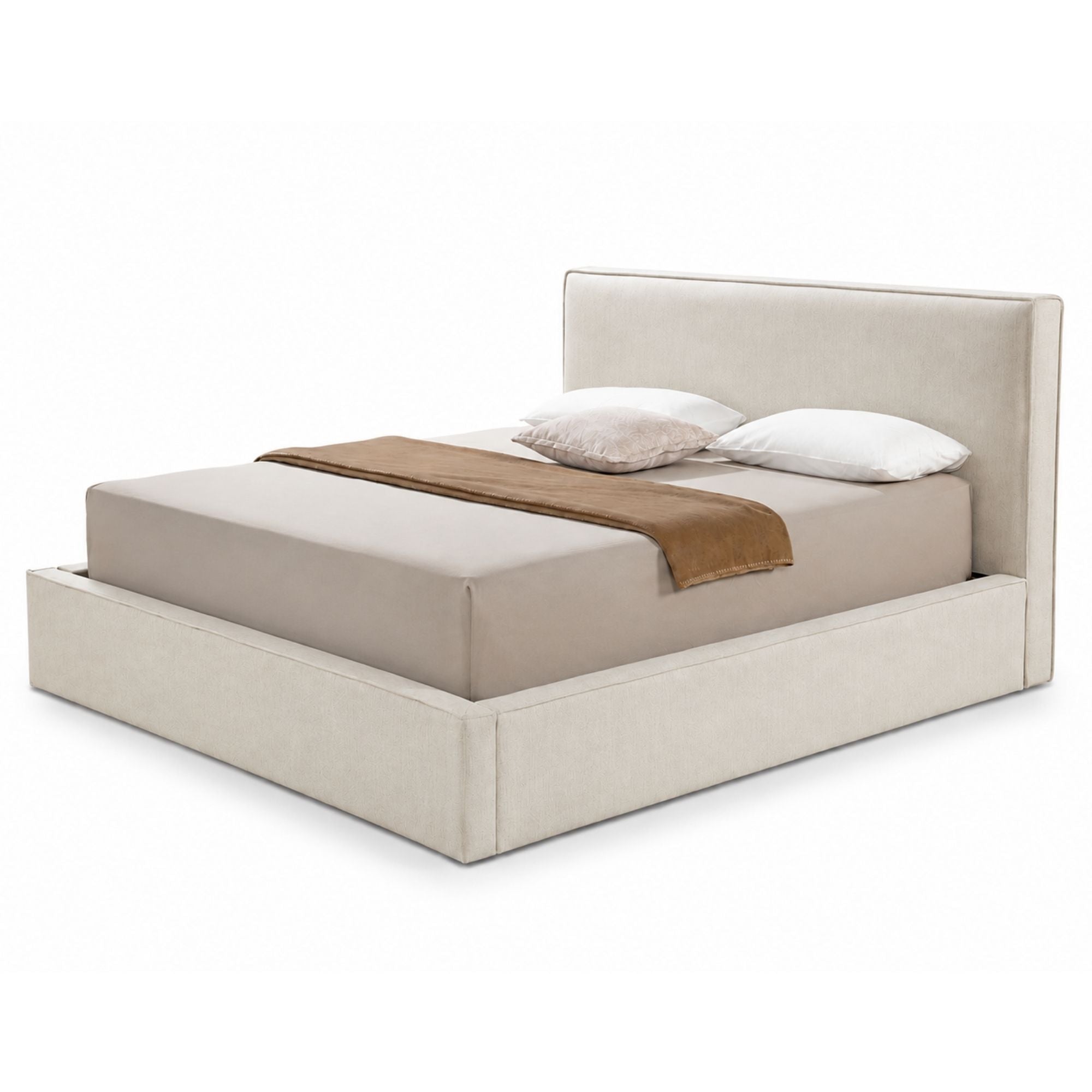Elara Upholstered Storage Bed Beige