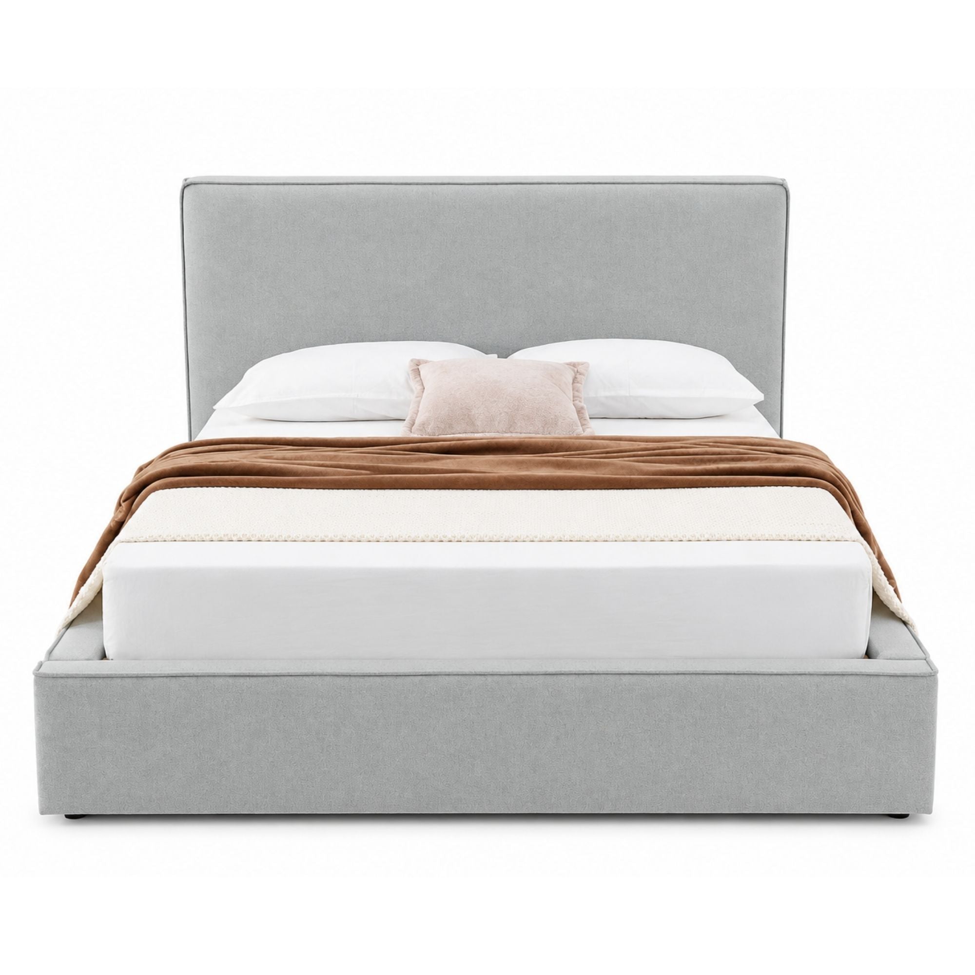 Elara Upholstered Storage Bed Grey