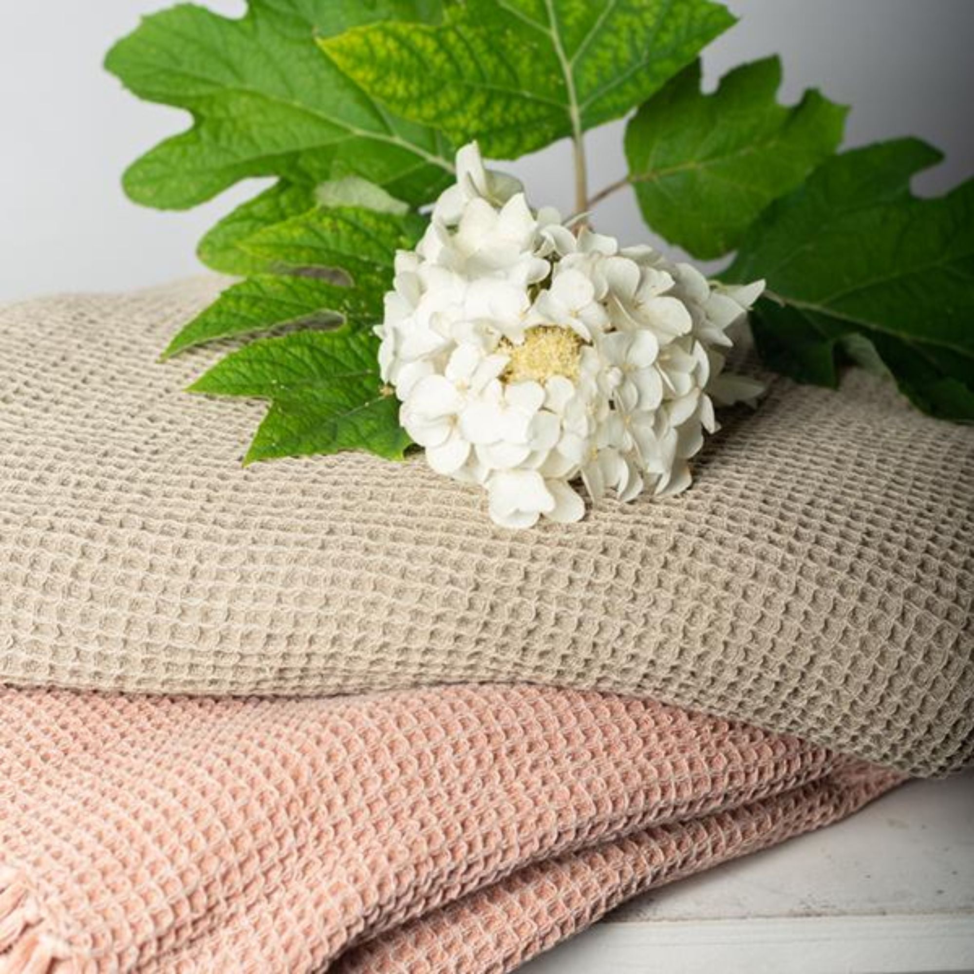 Cotton Waffle Weave Throw in Taupe | CastleUp Experience Centre Online Furniture