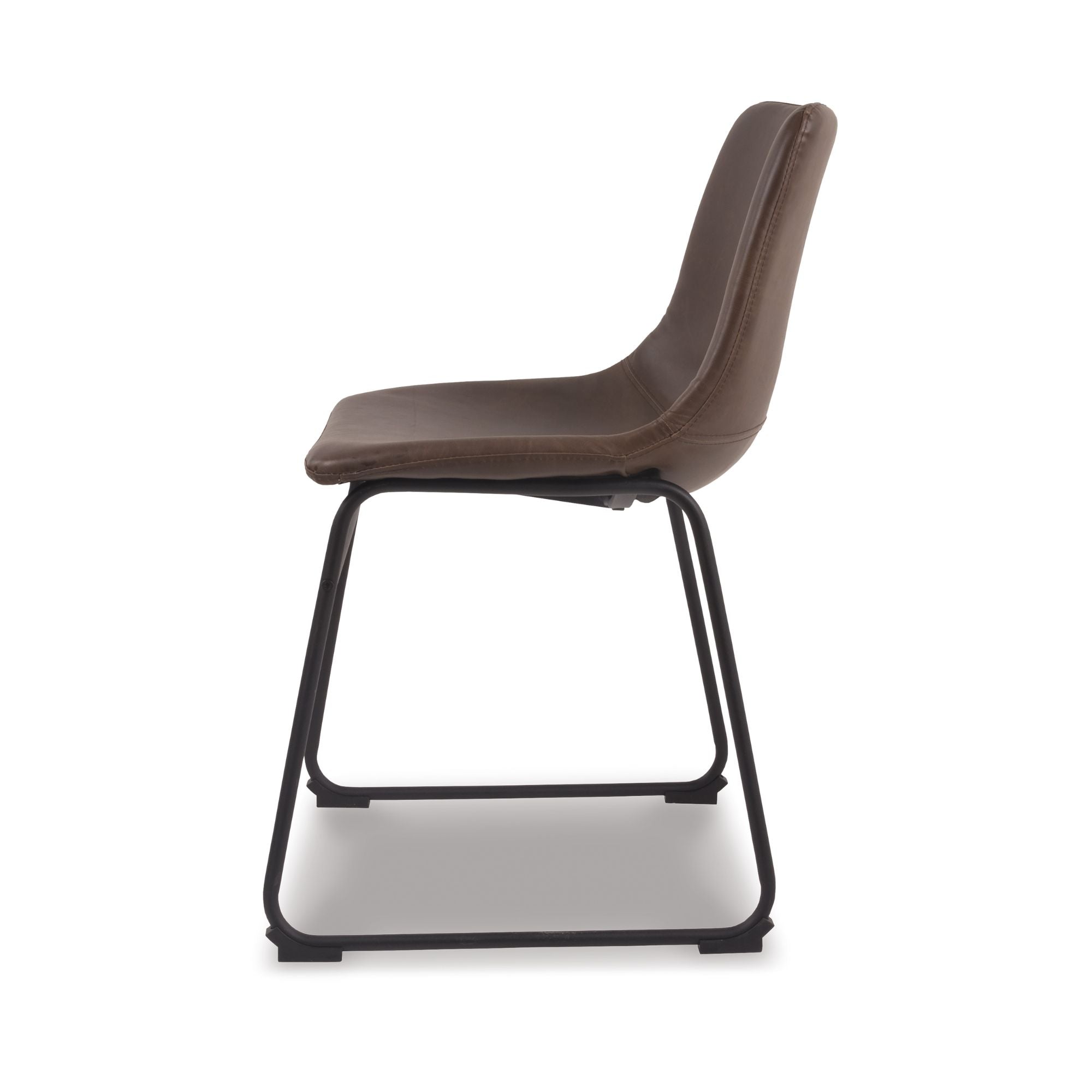 Set of two Signature Ashley Centiar Dining UPH chairs in brown with sleek design and cushioned seats for modern dining rooms.