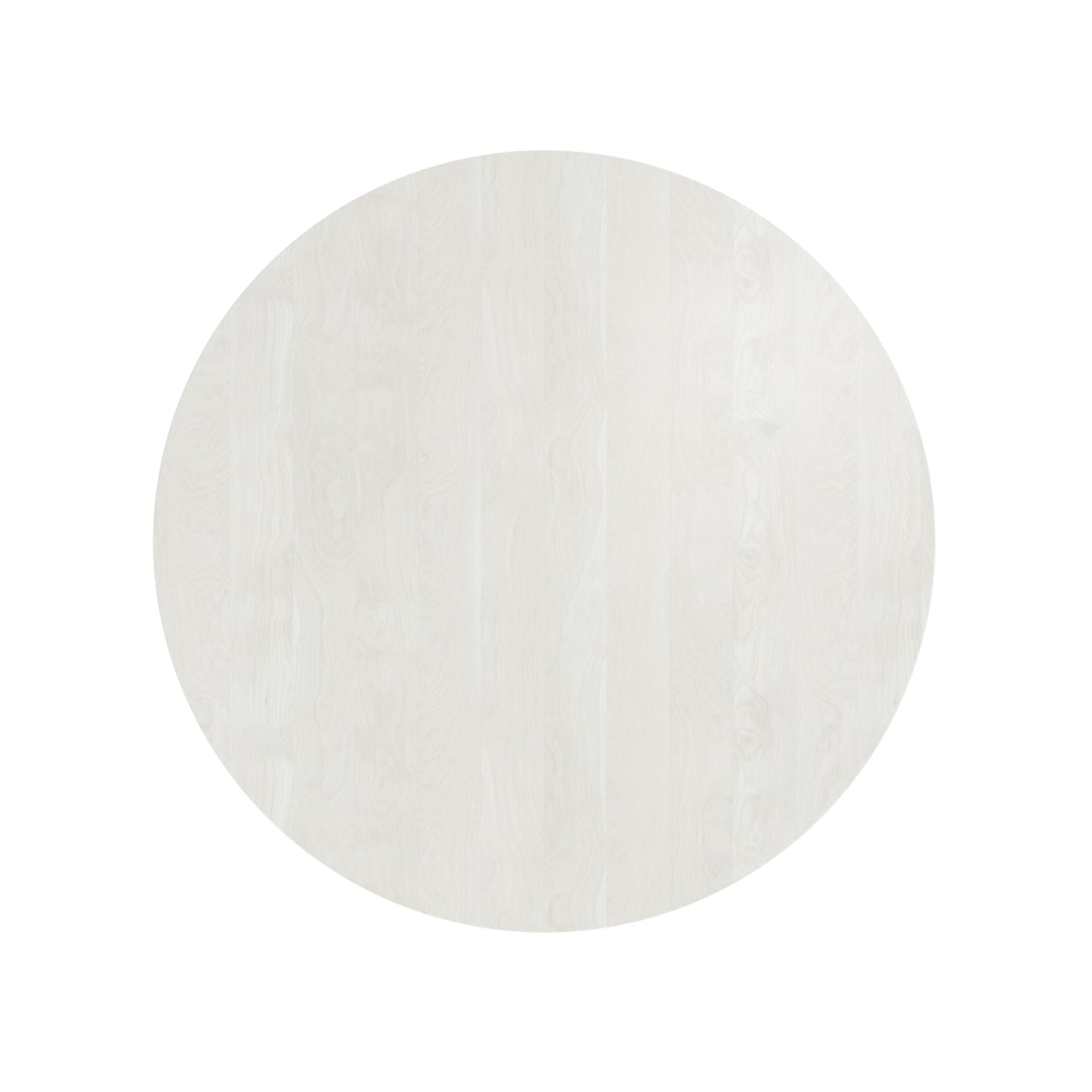 Wynter Wood Round Dining Table in White Vigo | CastleUp Experience Centre Online Furniture