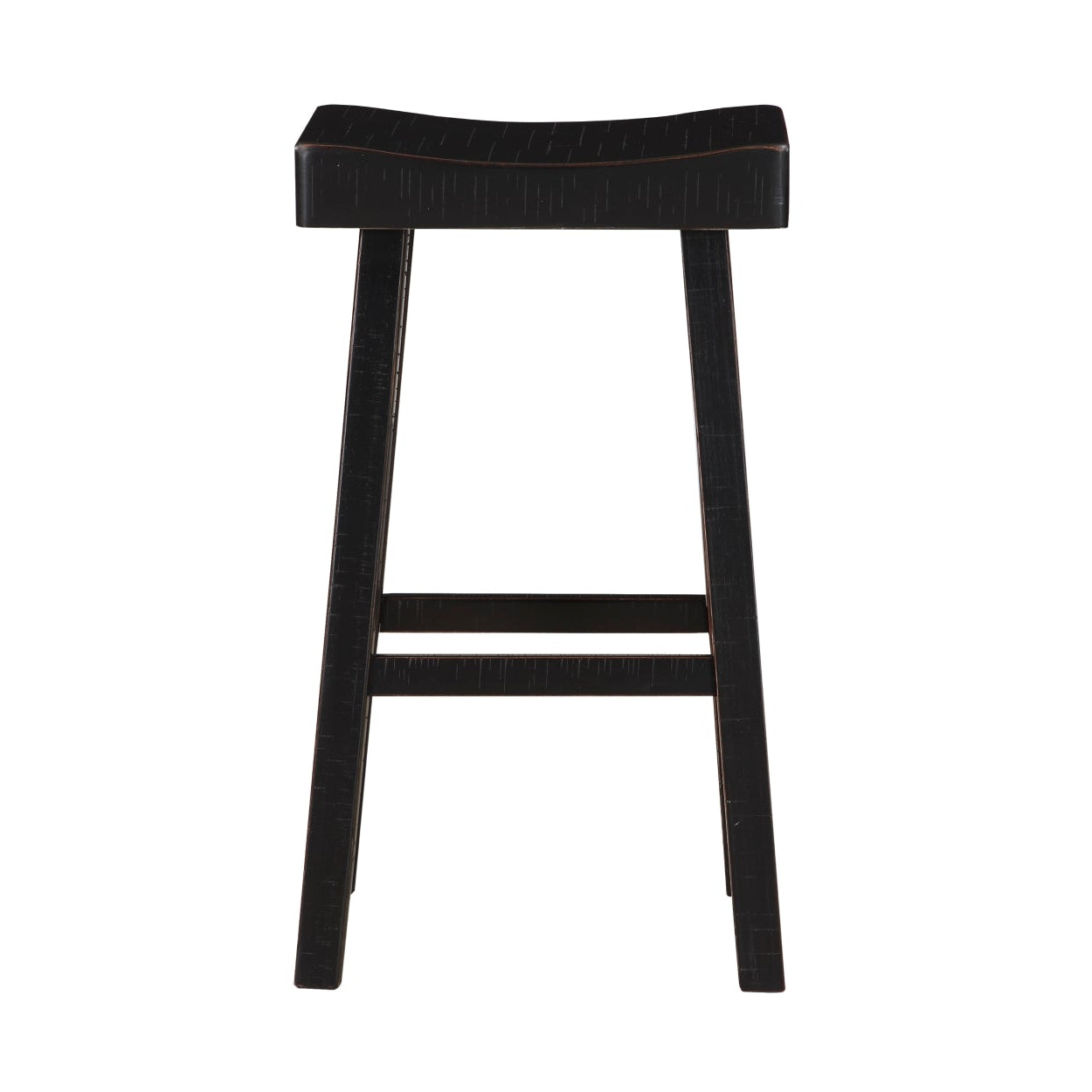 Black Caspian Collection pub height dining set by MAZ, includes a table and matching chairs with modern design.