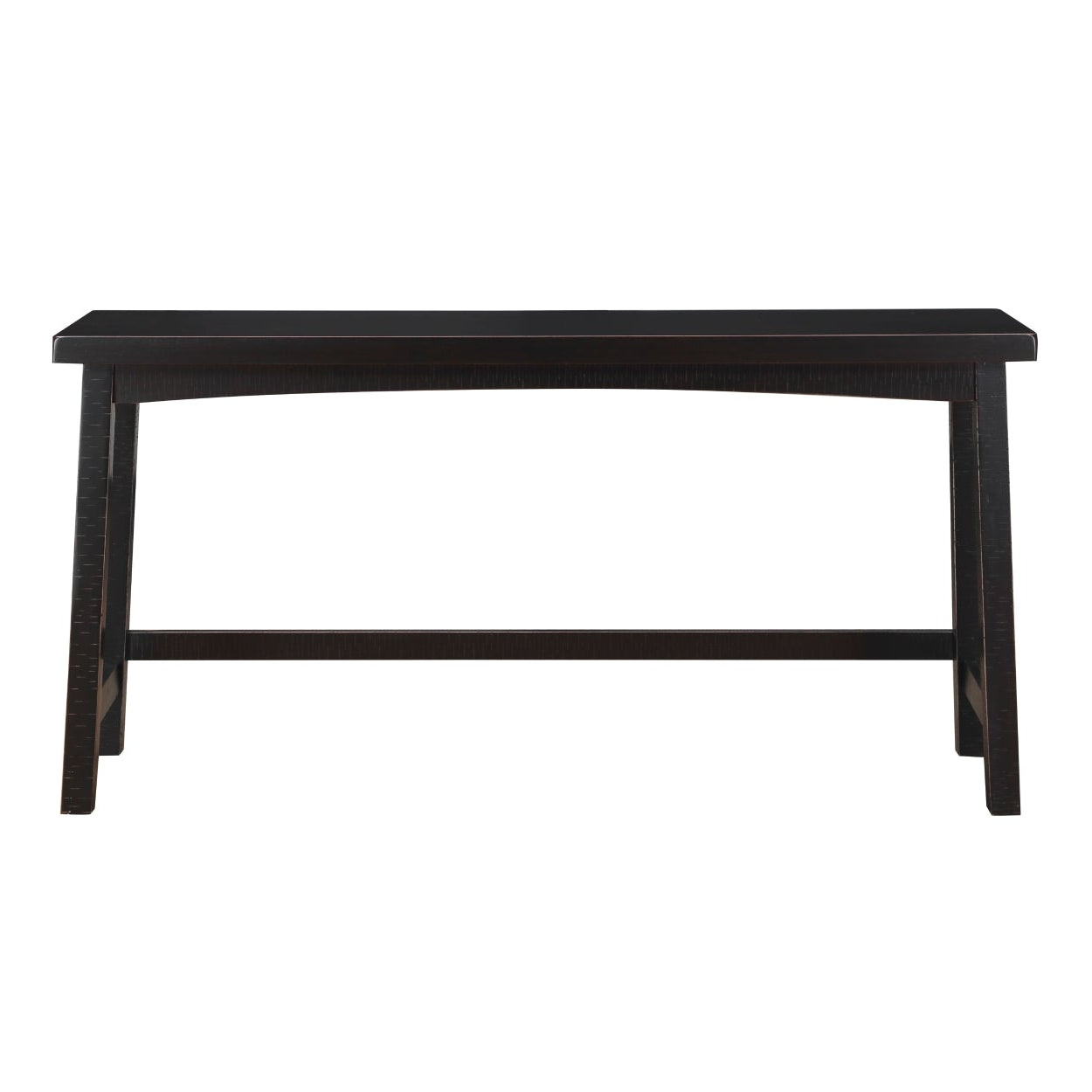 Black MAZ Caspian Collection counter height dining set with table and four matching chairs, modern design and sleek finish.