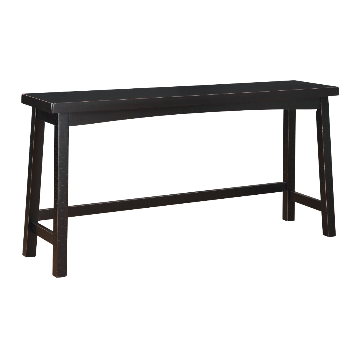 MAZ Caspian Collection black counter height dining set with stools and table, modern design for kitchen or bar area.
