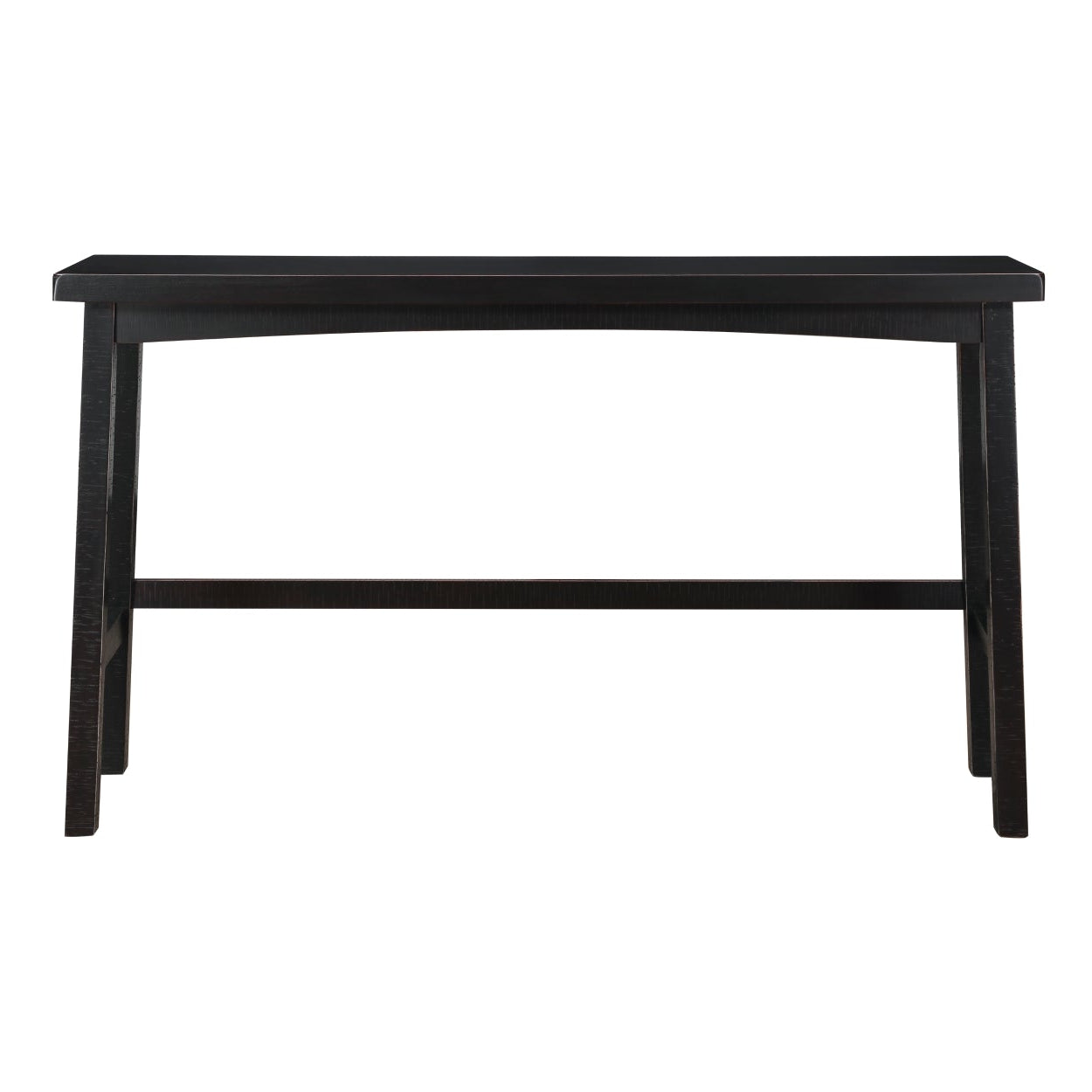 Black MAZ Caspian Collection pub height dining set featuring a table and matching chairs in a modern style.