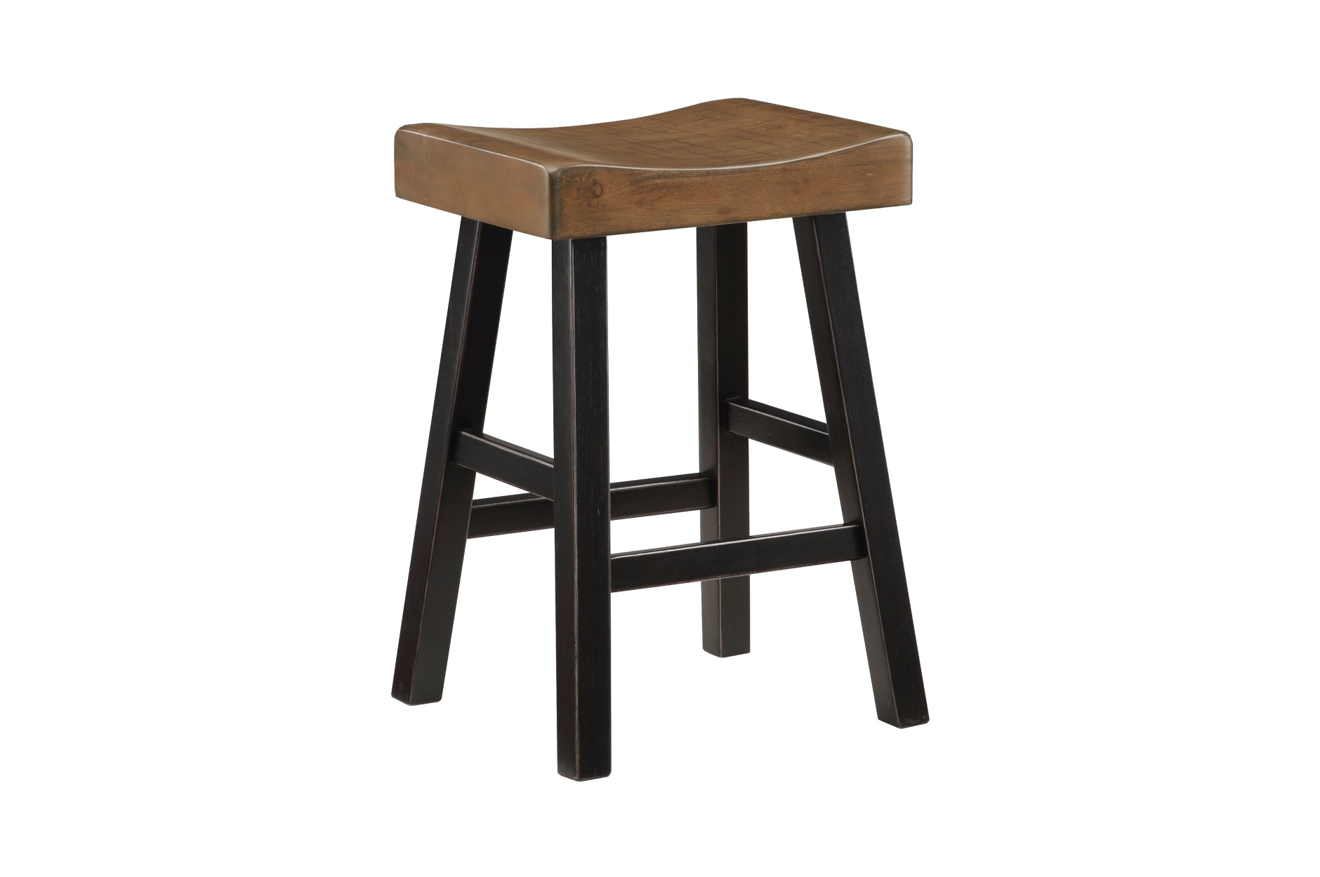 MAZ Caspian Collection black and brown counter height dining set with four chairs and a rectangular table, modern design.