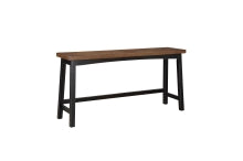 MAZ Caspian Collection black and brown dining counter height set with four chairs and table, modern design, wood finish