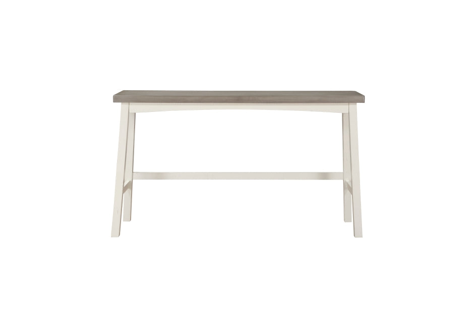 MAZ Caspian Collection pub height dining set with grey and white finish, includes table and matching chairs, modern kitchen furniture