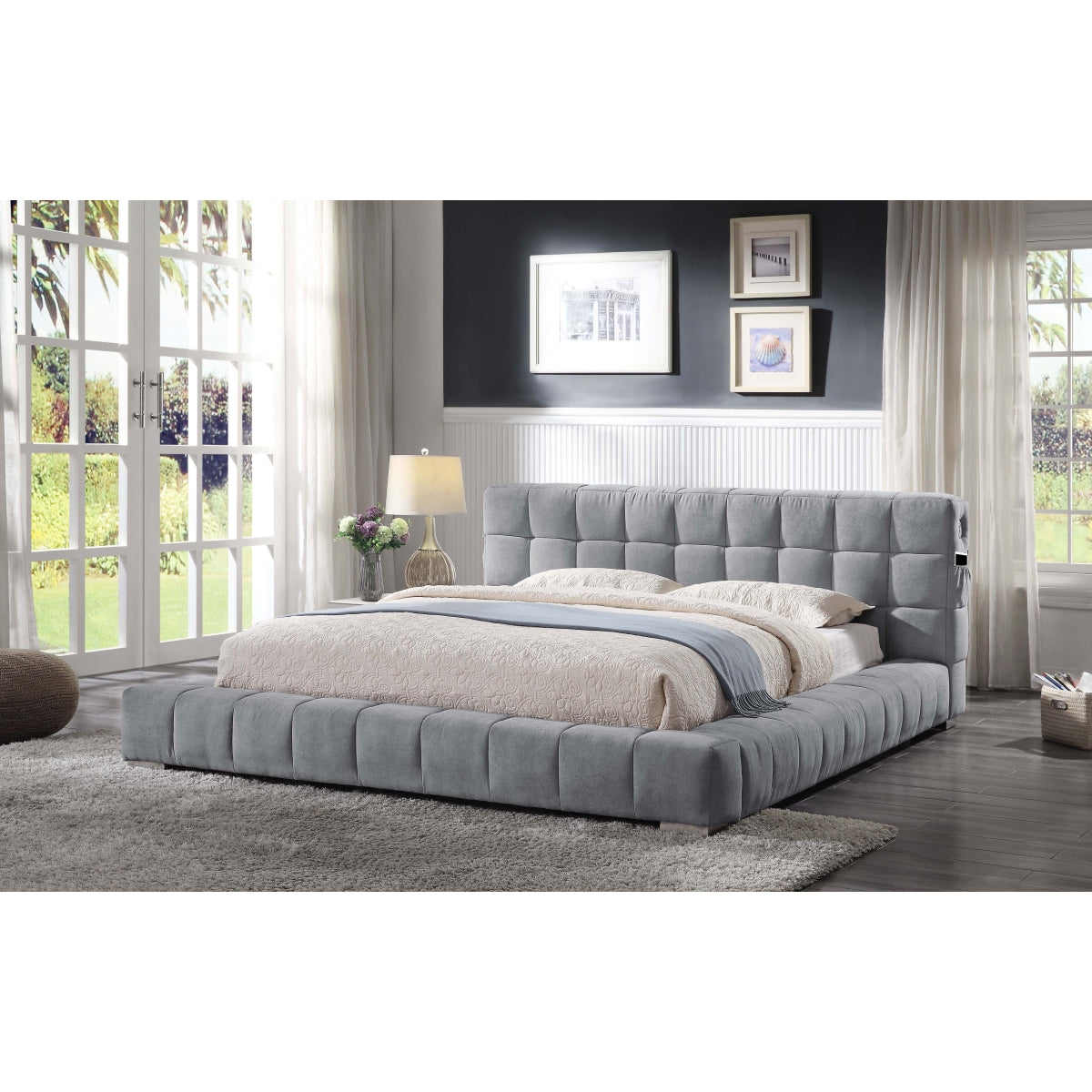 Modena Collection Bed in Grey | CastleUp Experience Centre Online Furniture
