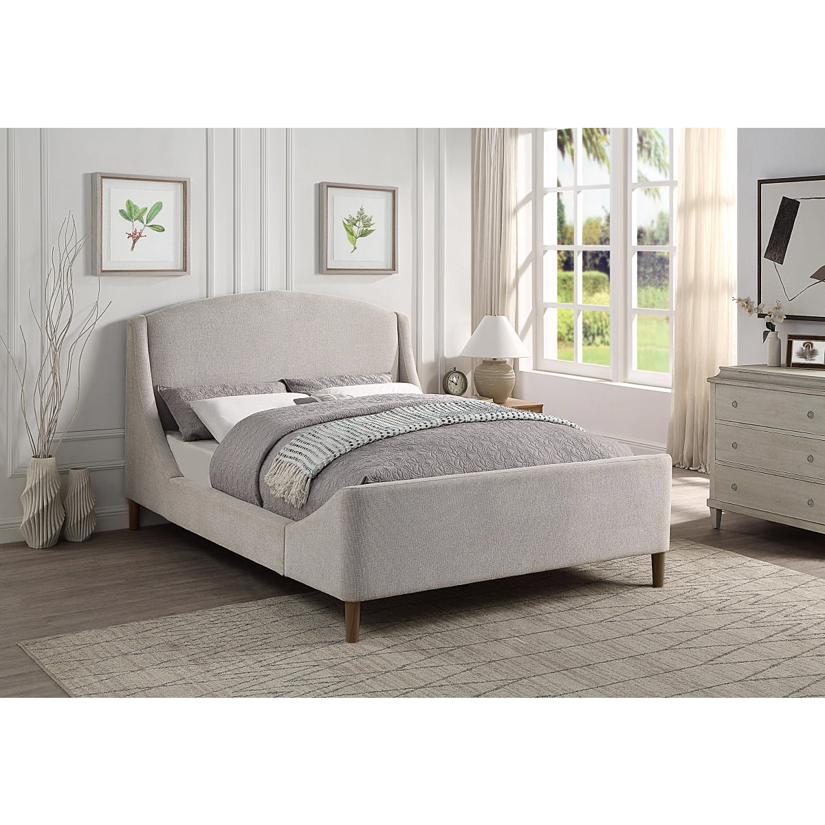 Sabrina Bed Collection in Beige | CastleUp Experience Centre Online Furniture