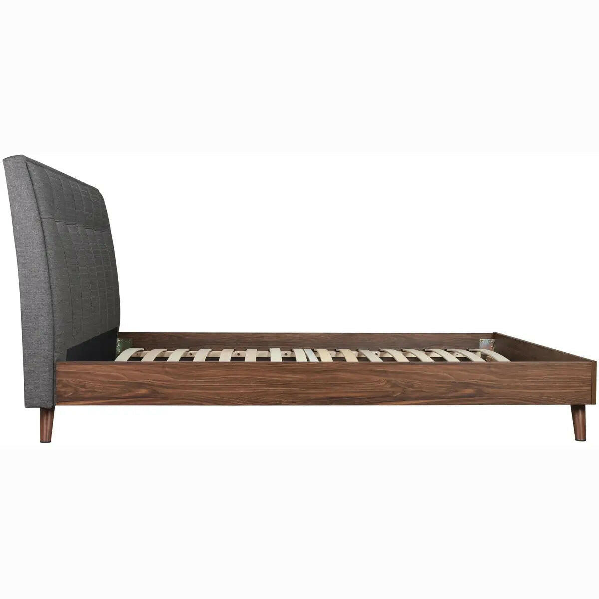 MAZ Fletcher Todros platform bed in gray, queen size with sleek modern design, sturdy frame, and clean lines.