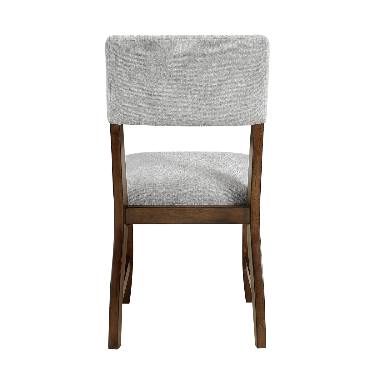 Gray MAZ Aiden Collection dining chairs set of 2 with sleek back design, shown from the back view.