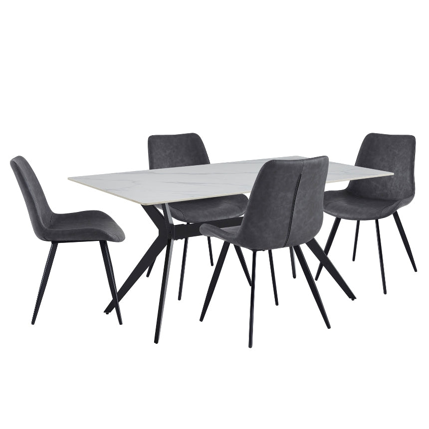 Dumas Dining Chair in Dark Grey (Set of 2) | CastleUp Experience Centre Online Furniture