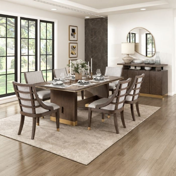Griffin Collection Dining Set Brown & Gold