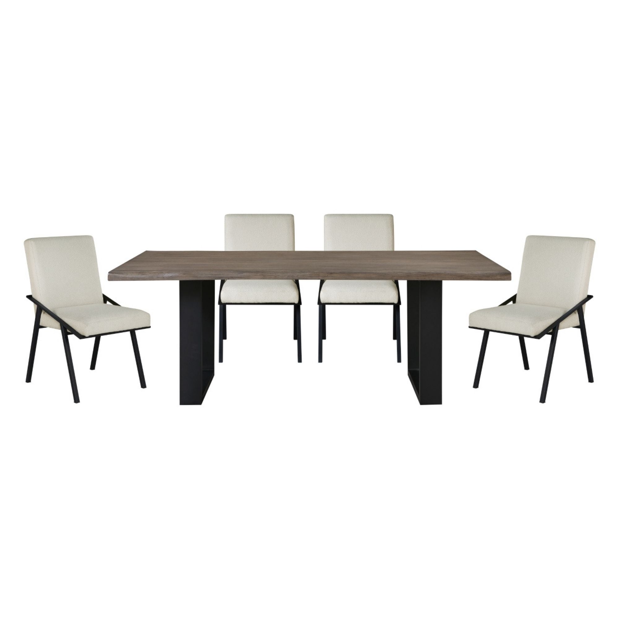 MAZ Rochelle Collection dining room set with a wooden table and matching chairs, elegant and modern for contemporary dining spaces