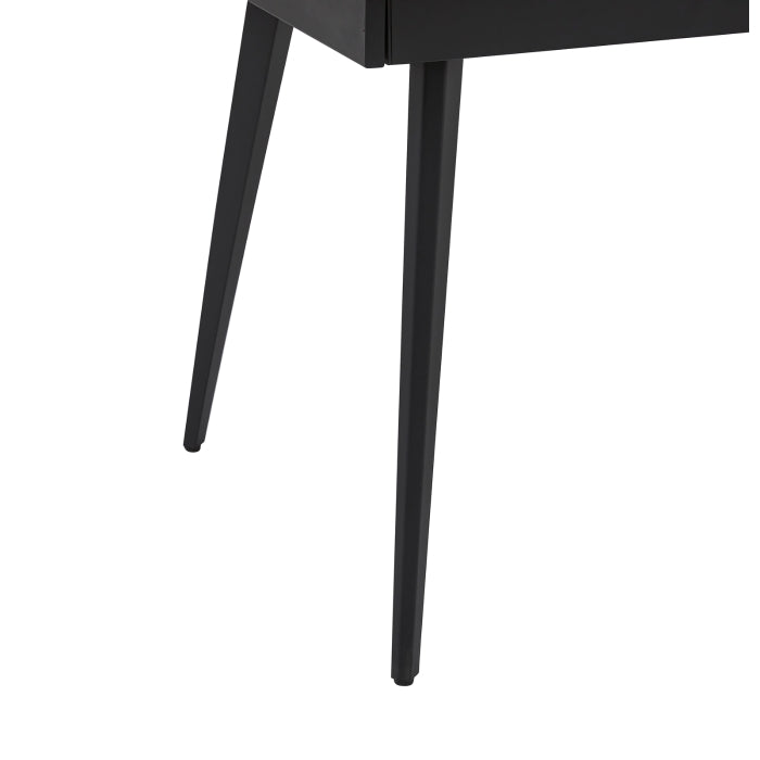 Close-up of MAZ Colette Sintered Stone Extending Dining Table leg showing sleek design and durable material detail.