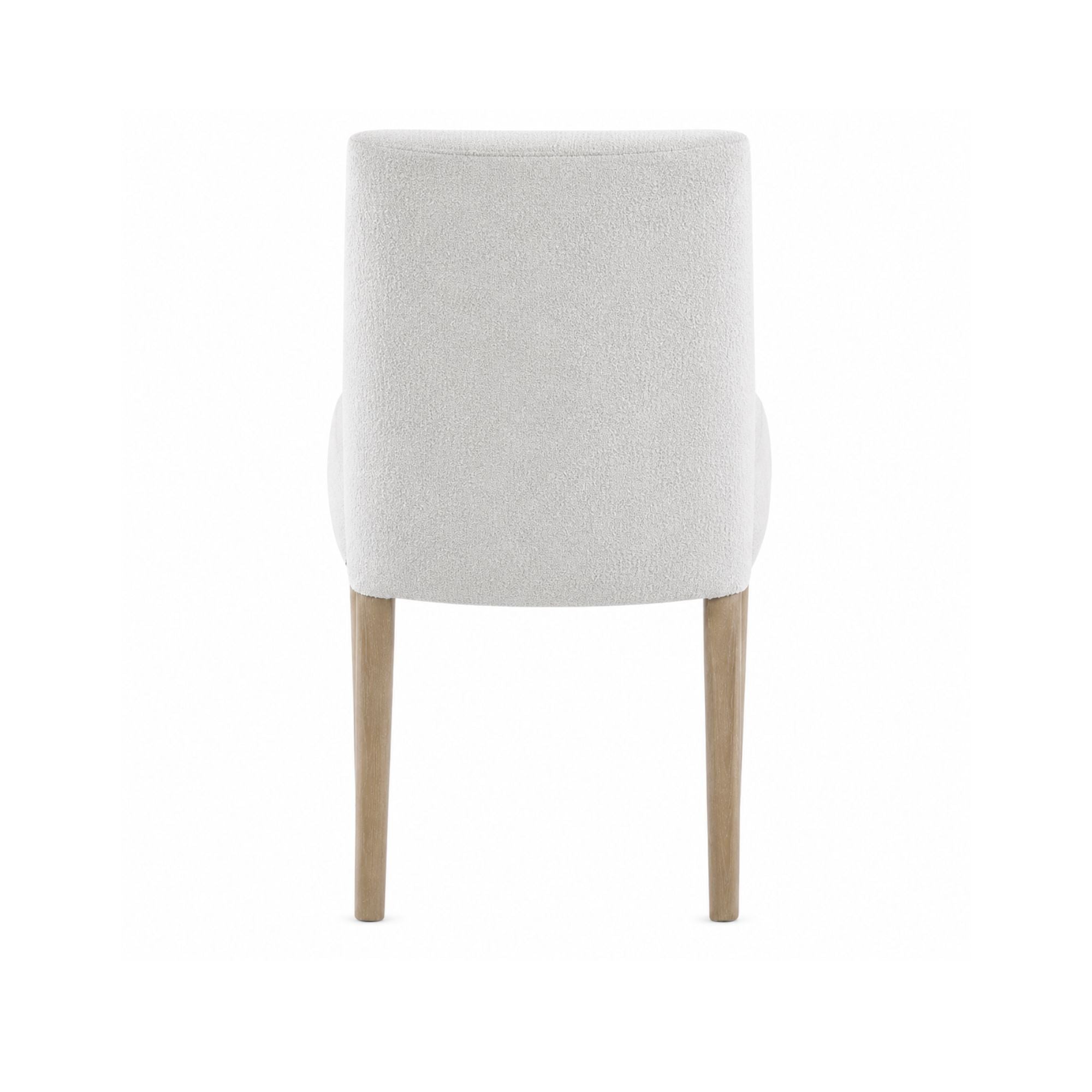 MAZ Bellwoods dining chair in light grey with wooden legs, modern design, comfortable seat for dining room decor.