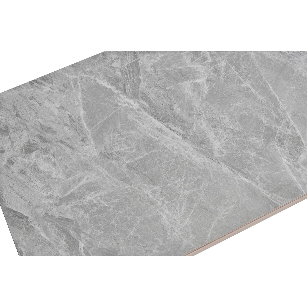 Close-up of the MAZ Dawn Collection coffee table top showing its sleek, modern design and smooth wood finish.