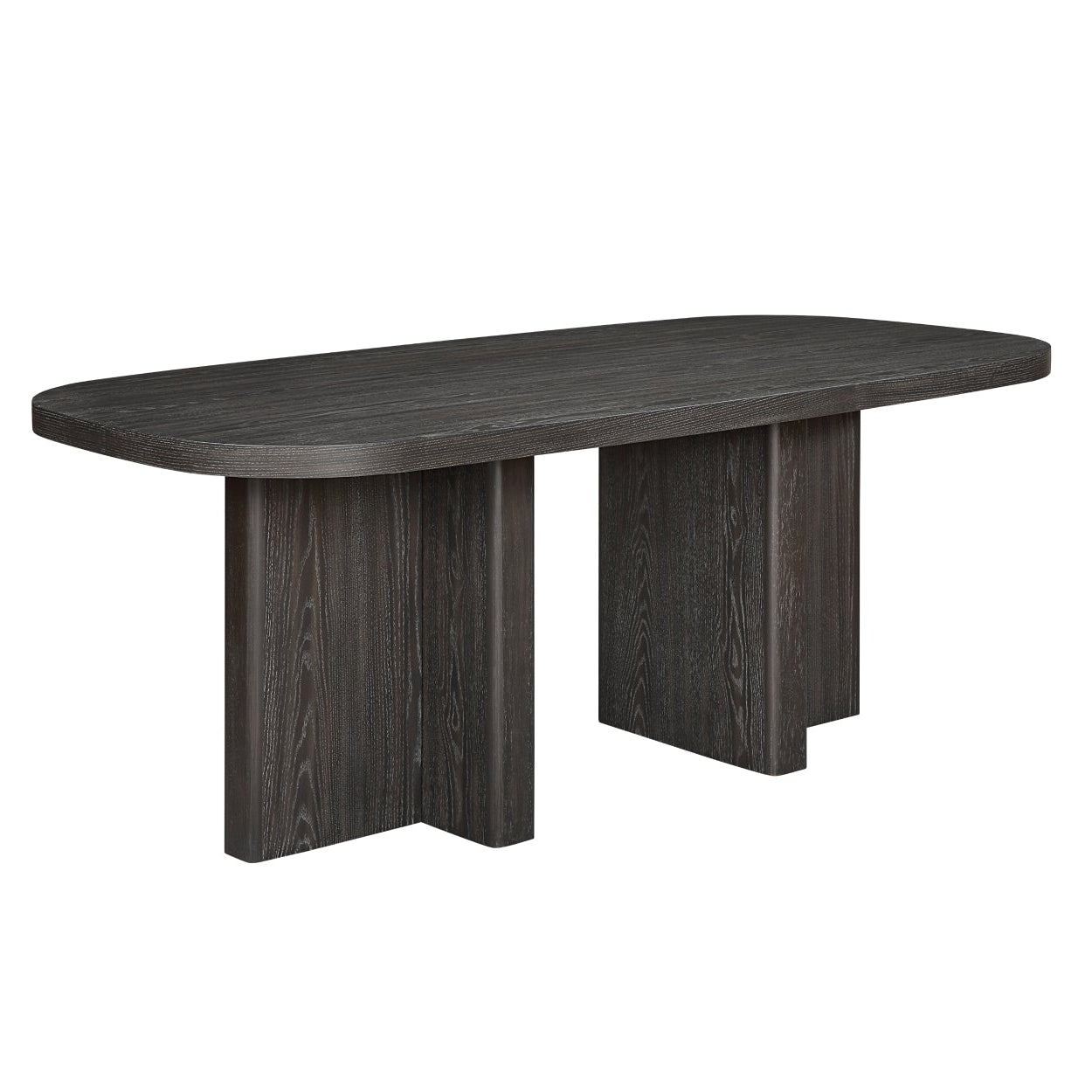 MAZ Marais Collection dining table set in light grey with matching chairs, modern design for dining room decor.