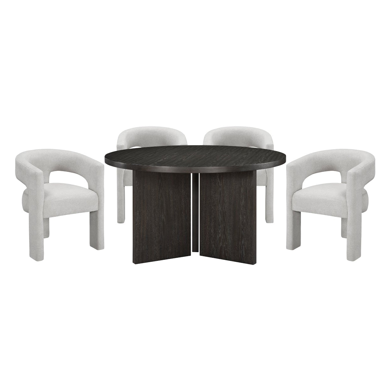 Marais Collection 5 Pc Round Dining Table Set | CastleUp Experience Centre Online Furniture