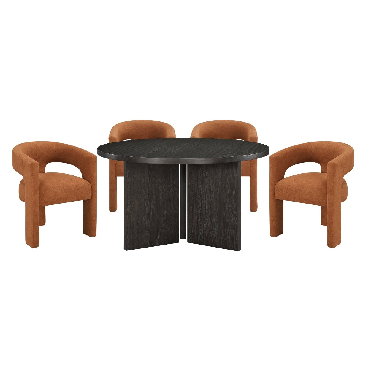 Marais Collection 5 Pc Round Dining Table Set | CastleUp Experience Centre Online Furniture