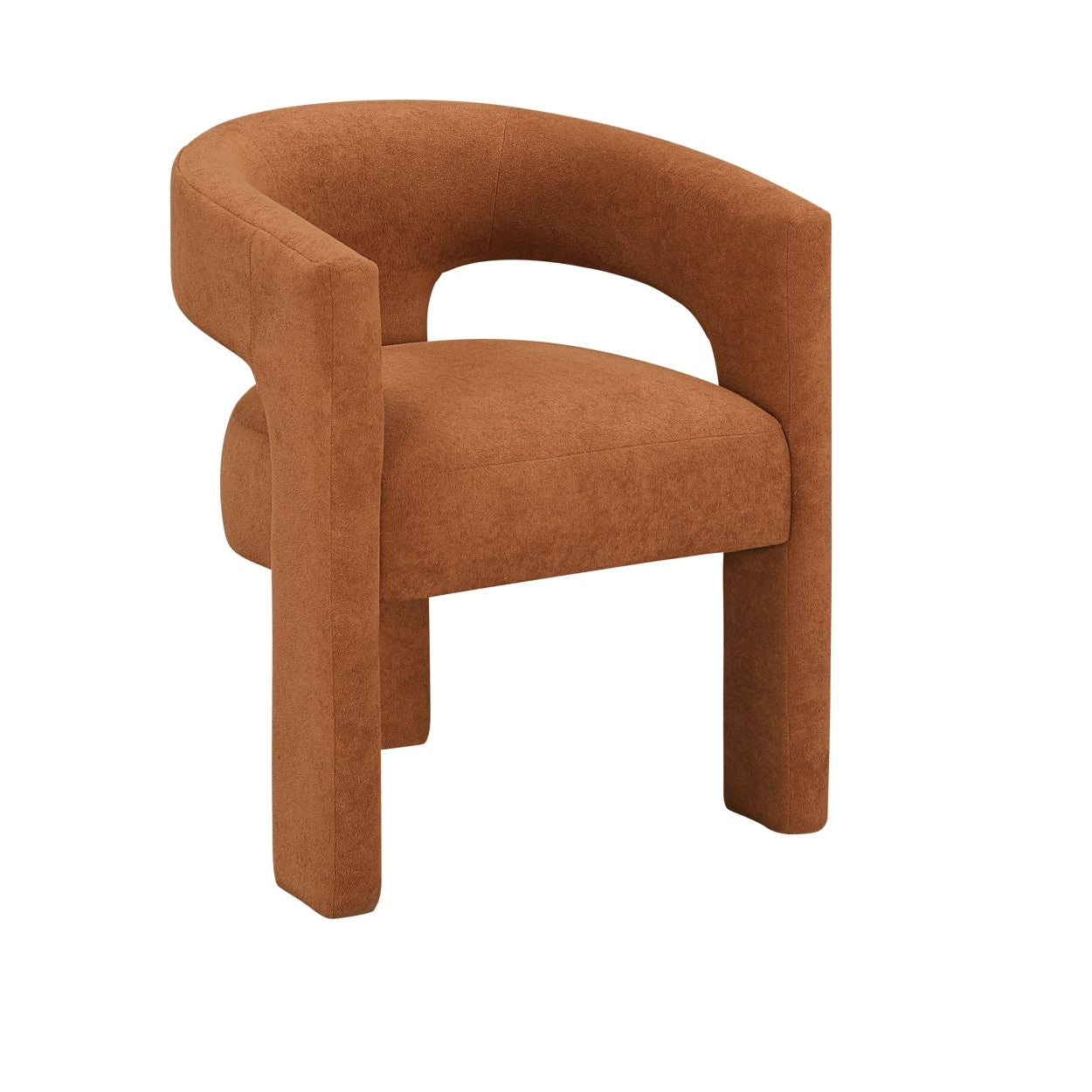 Marais Dining Side Chair Soft Boucle in Orange | CastleUp Experience Centre Online Furniture
