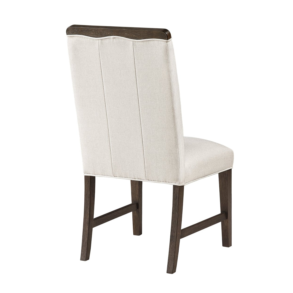 Set of two MAZ Clara beige side dining chairs with backrest and wooden legs, stylish and comfortable for modern dining rooms.