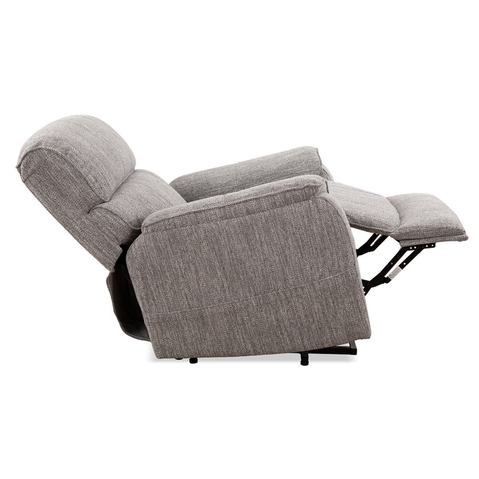 Grey IFF Belmont Lift Chair with plush upholstery and adjustable reclining features, designed for comfort and support.