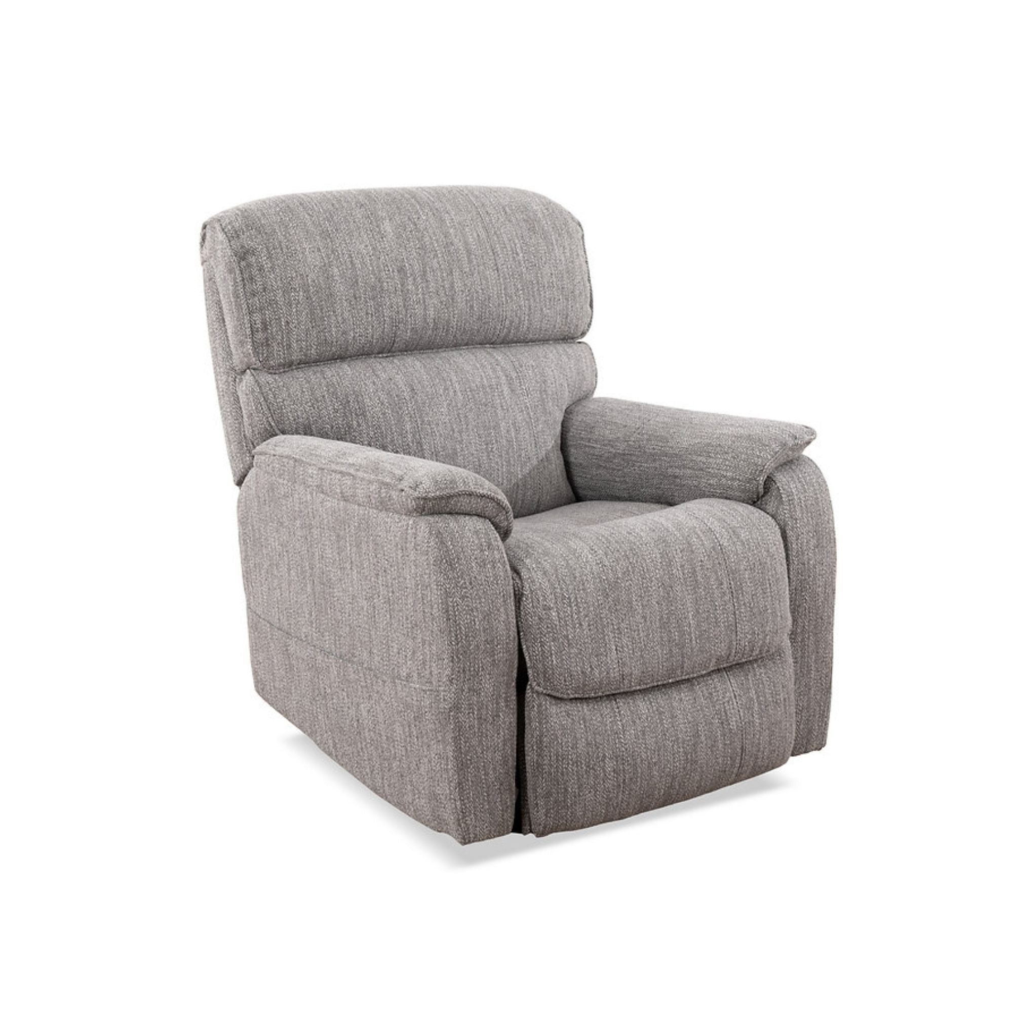 Grey IFF Belmont lift chair with padded armrests and plush upholstery, designed for comfort and support.