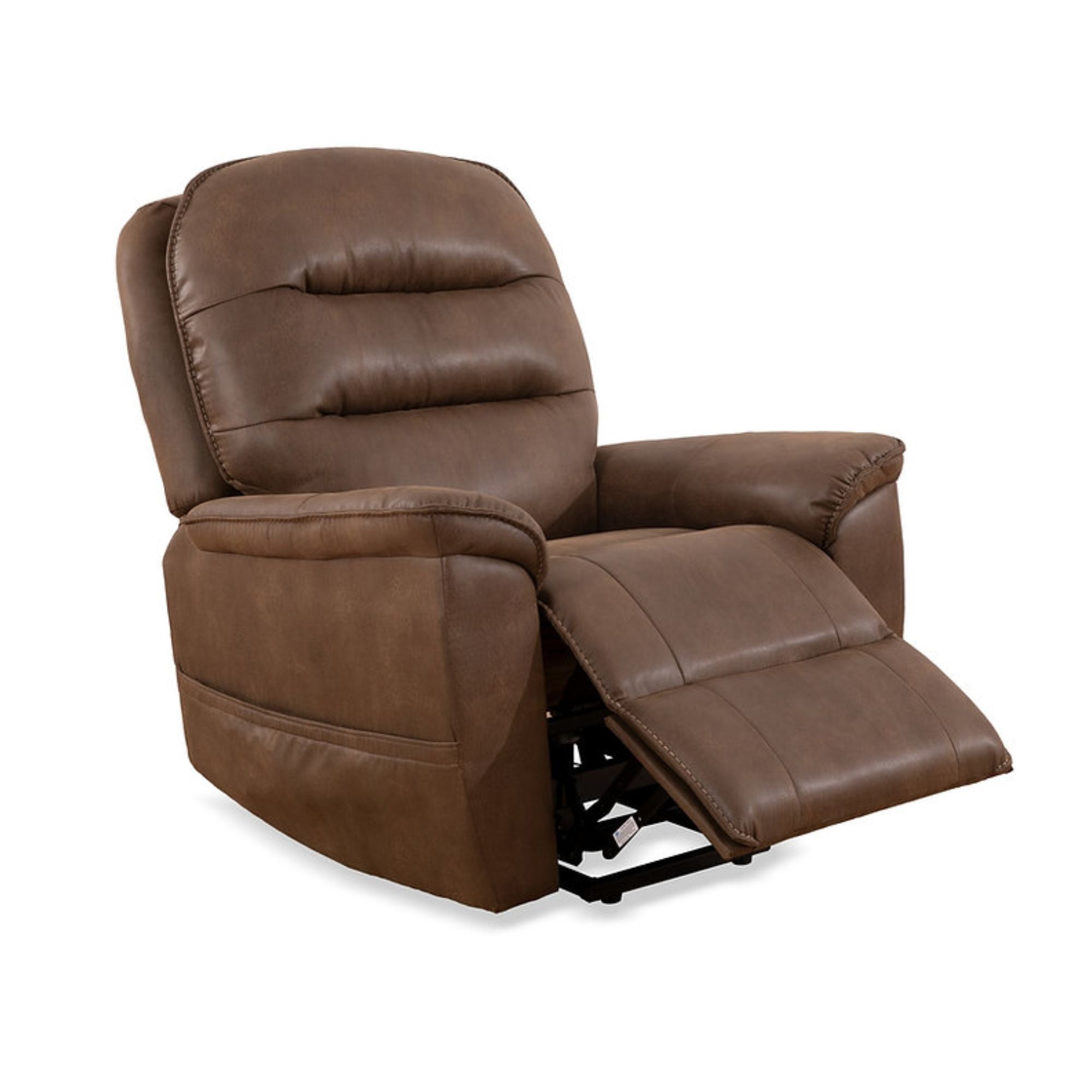 Brown Camden Lift Chair by IFF with plush cushioning and reclining feature, designed for comfort and support.