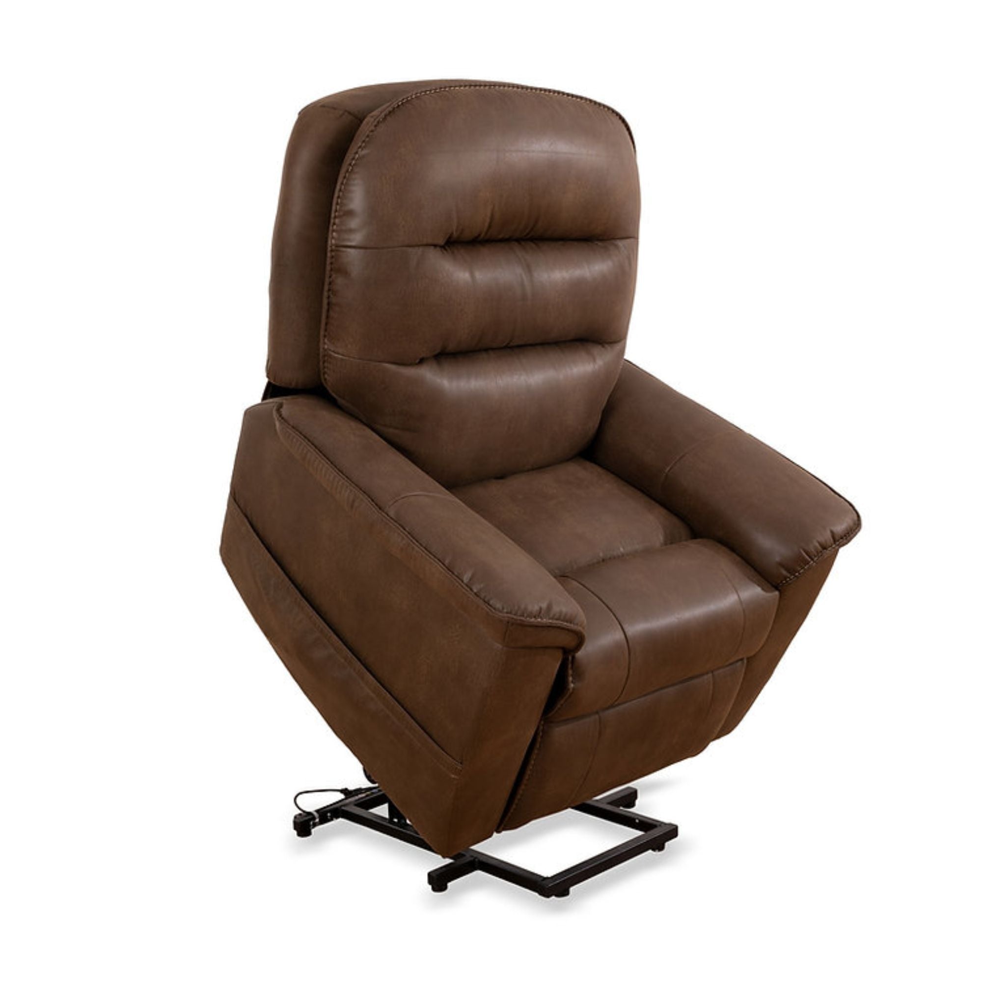 Brown Camden Lift Chair by IFF featuring plush upholstery and a comfortable reclining design.