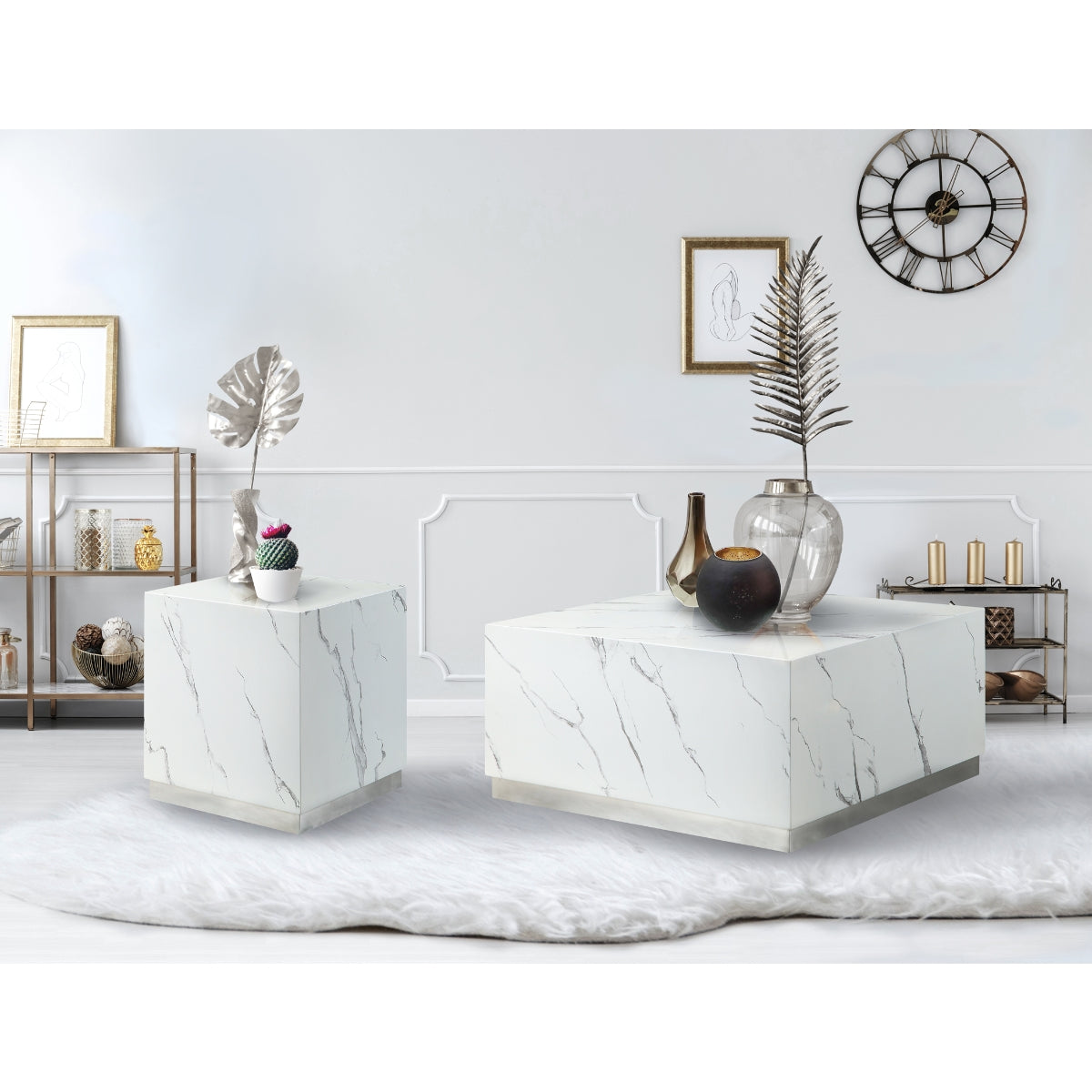 Large square Astraia coffee table by MAZ, featuring modern wooden design, shown in a stylish living room setting.