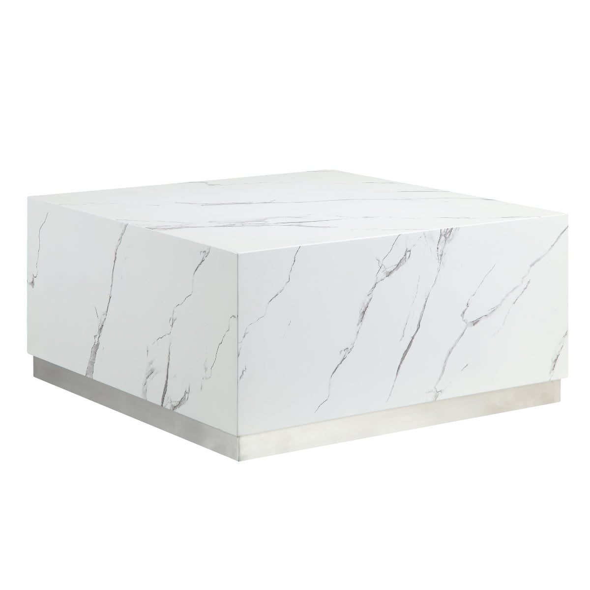 MAZ Astraia large square coffee table with wooden finish, modern design, shown from an angled view on a plain background.