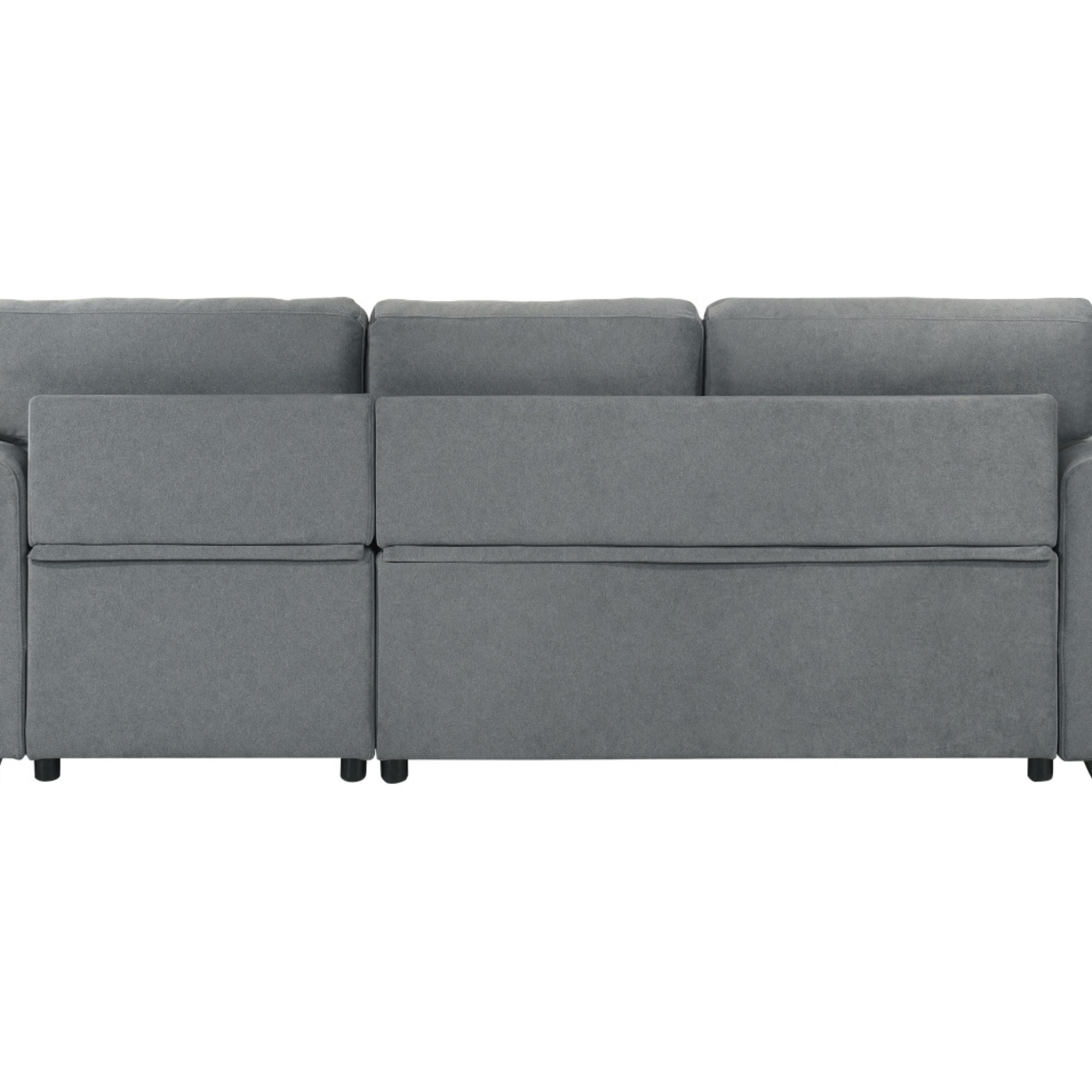 Ariadne grey 2-piece sectional sofa by MAZ, showing plush fabric cushions and modern design in a living room setting.