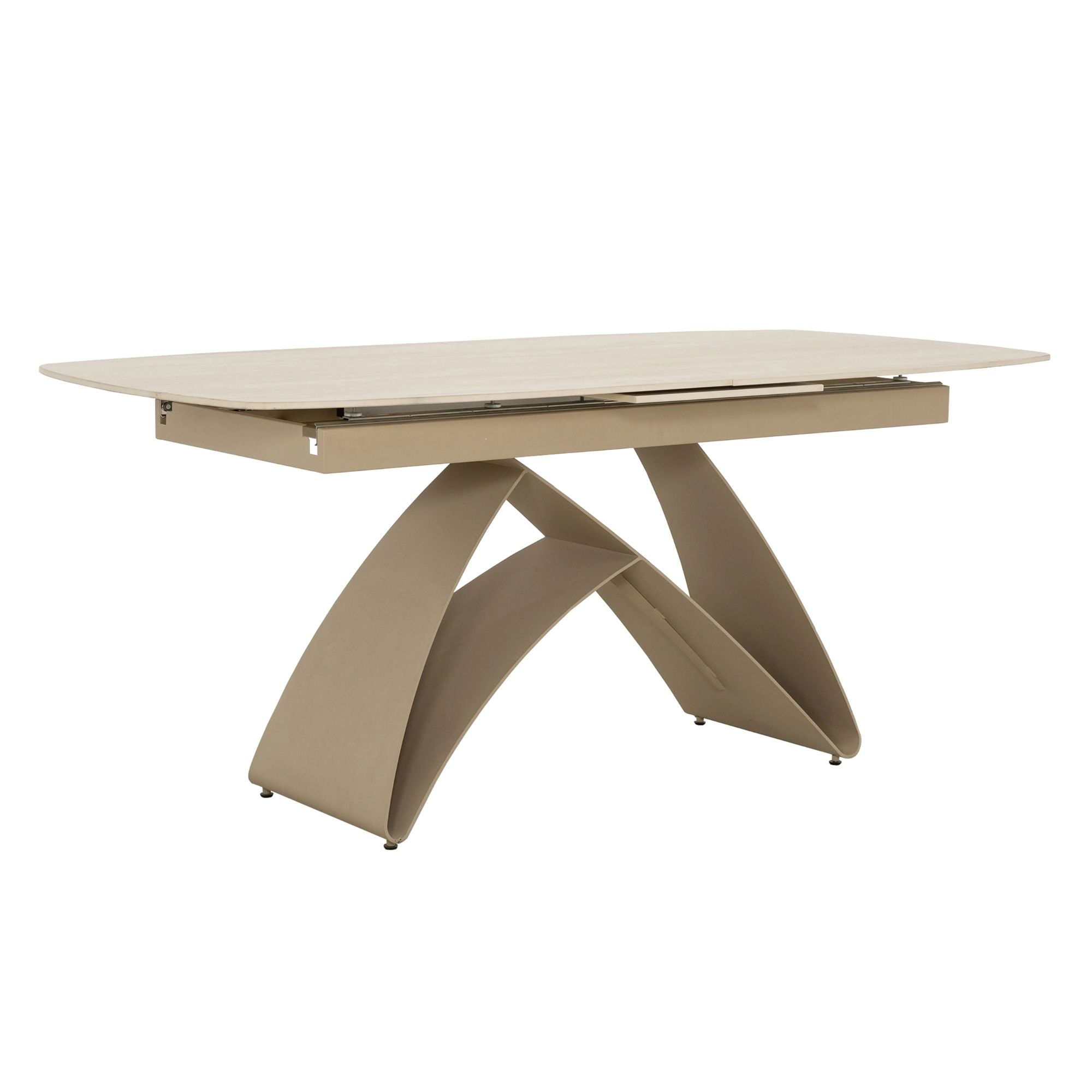 Tivoli Travertine-Look Oval Extendable Dining Table