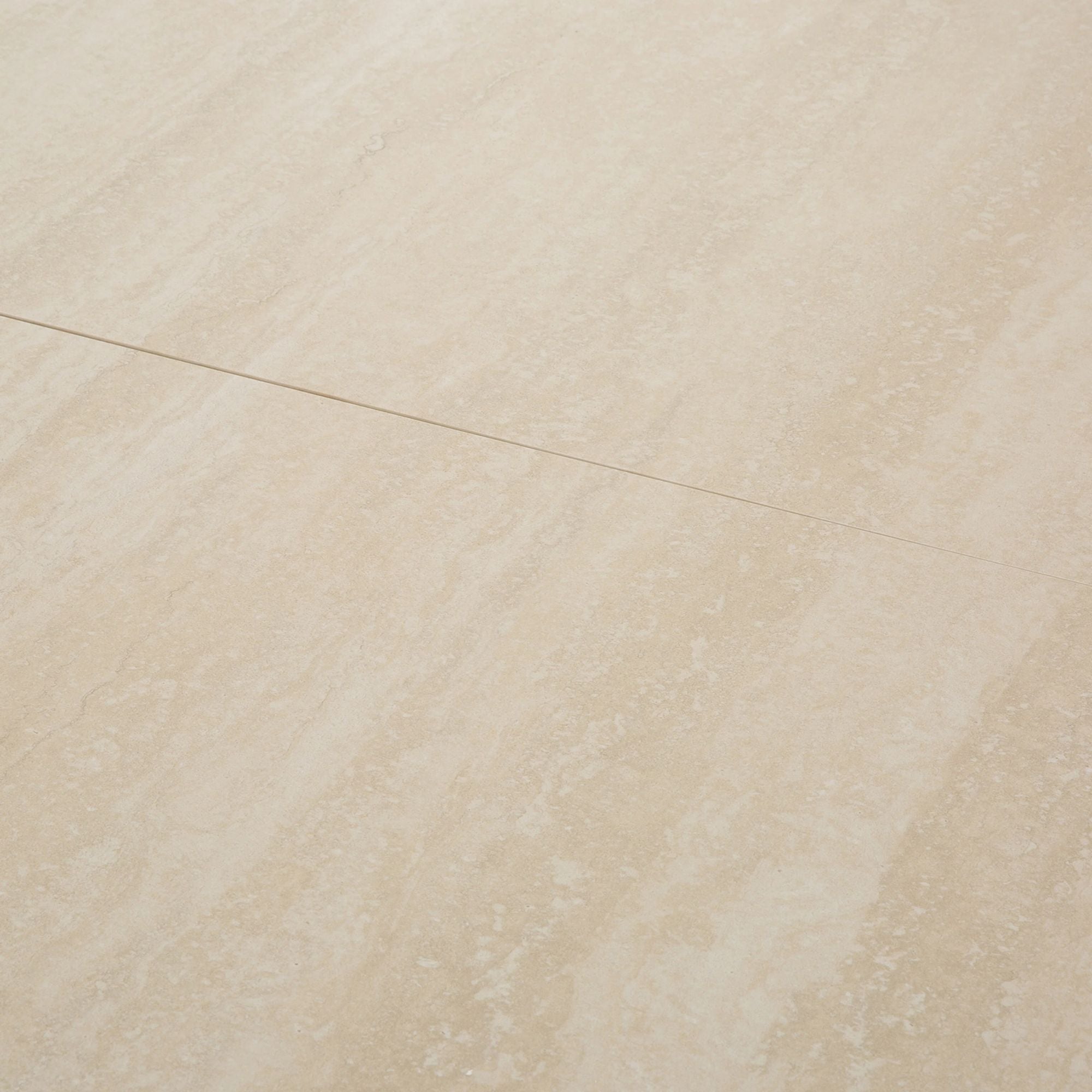 Tivoli Travertine-Look Oval Extendable Dining Table