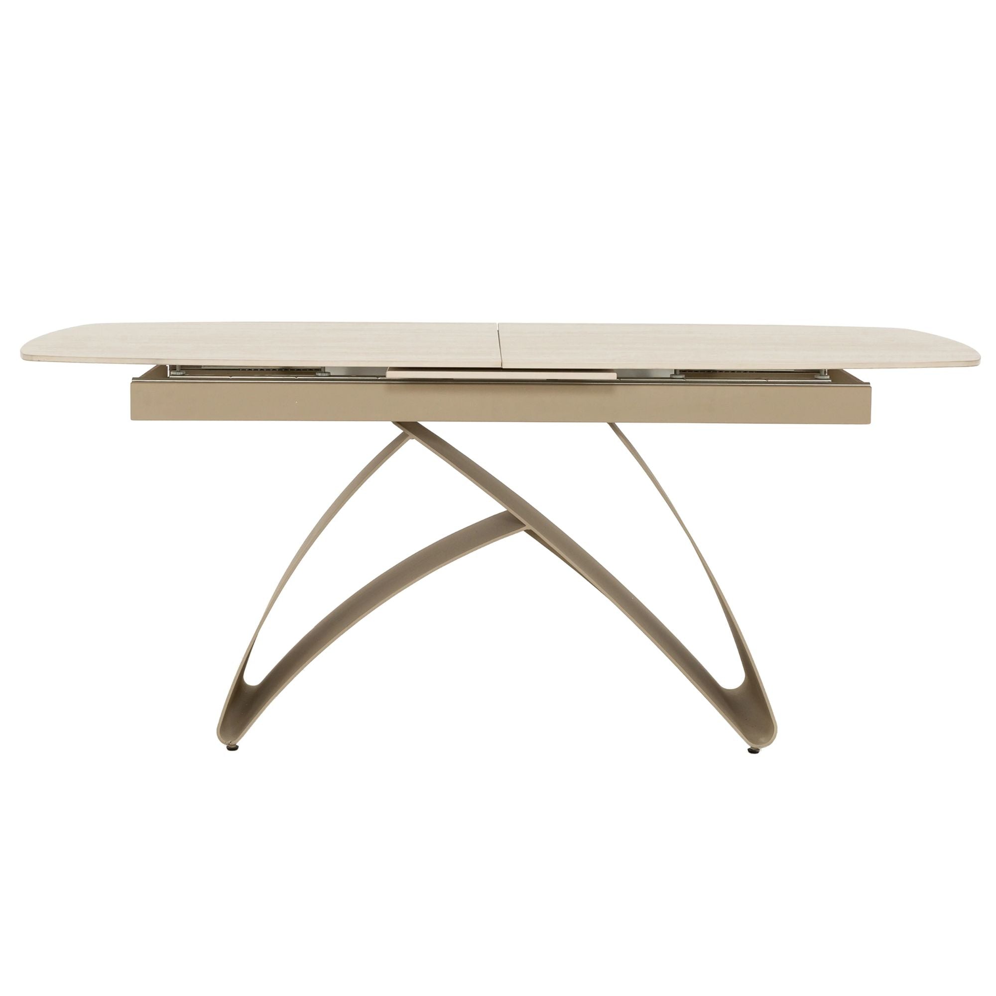 Tivoli Travertine-Look Oval Extendable Dining Table