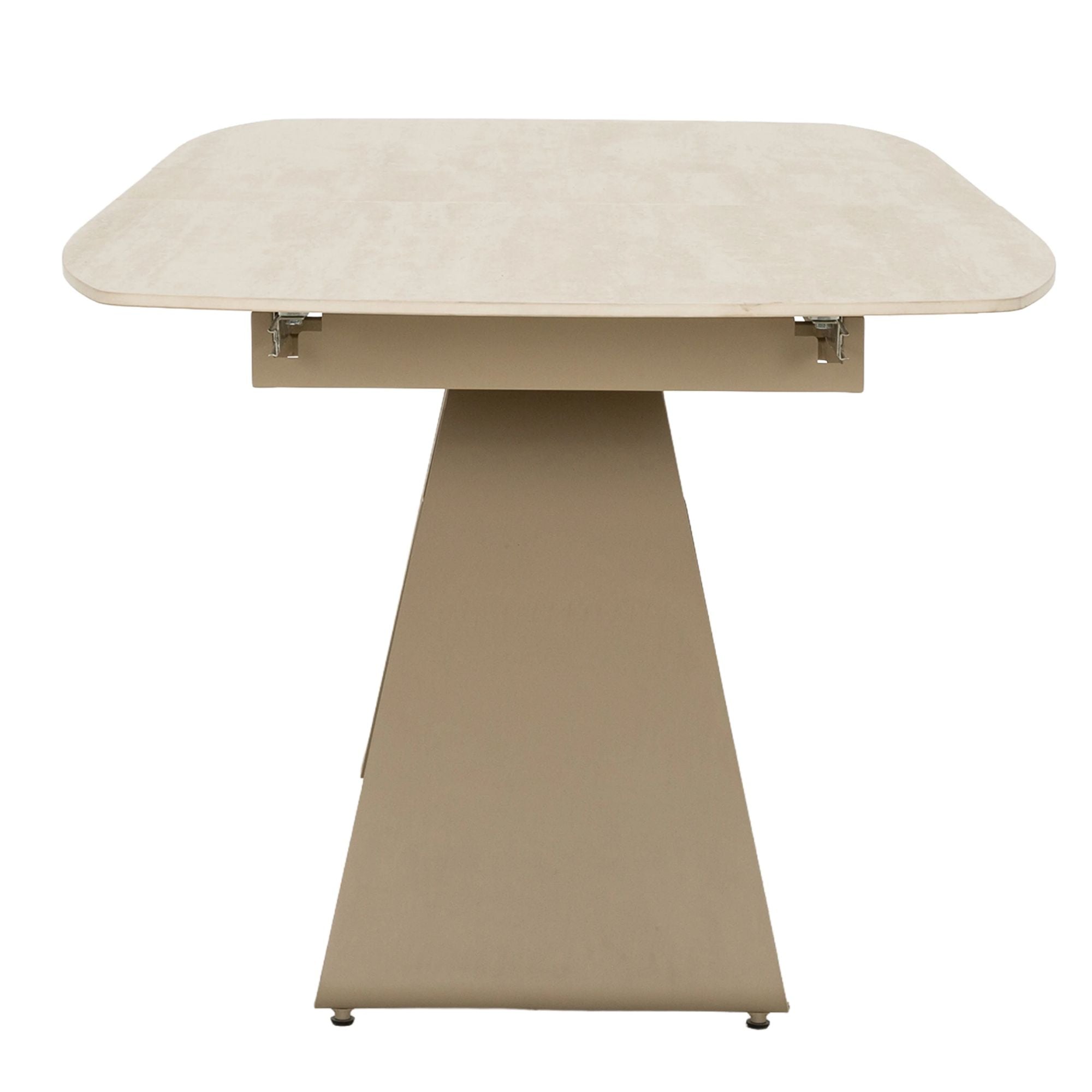 Tivoli Travertine-Look Oval Extendable Dining Table