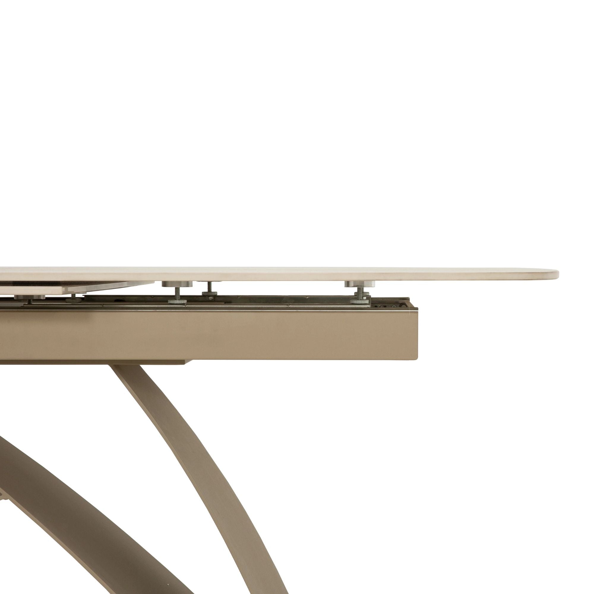 Tivoli Travertine-Look Oval Extendable Dining Table