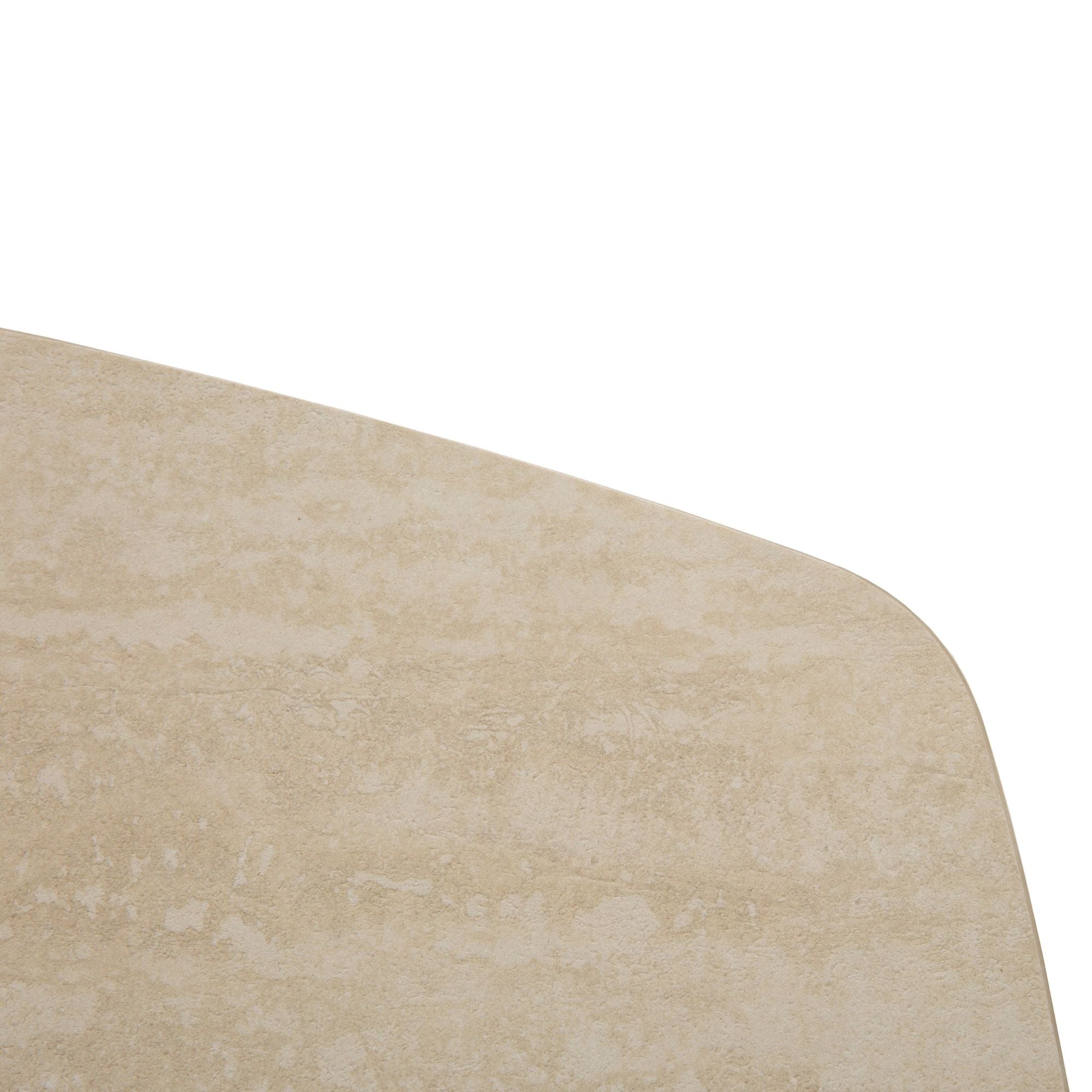 Tivoli Travertine-Look Oval Extendable Dining Table