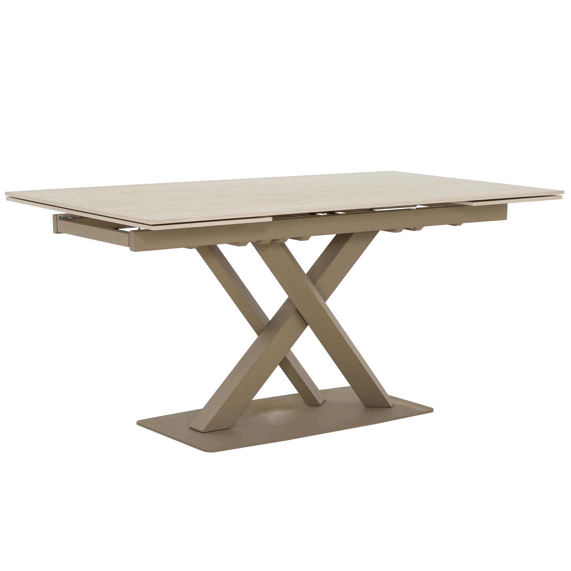 Baroque Travertine Extendable Dining Table