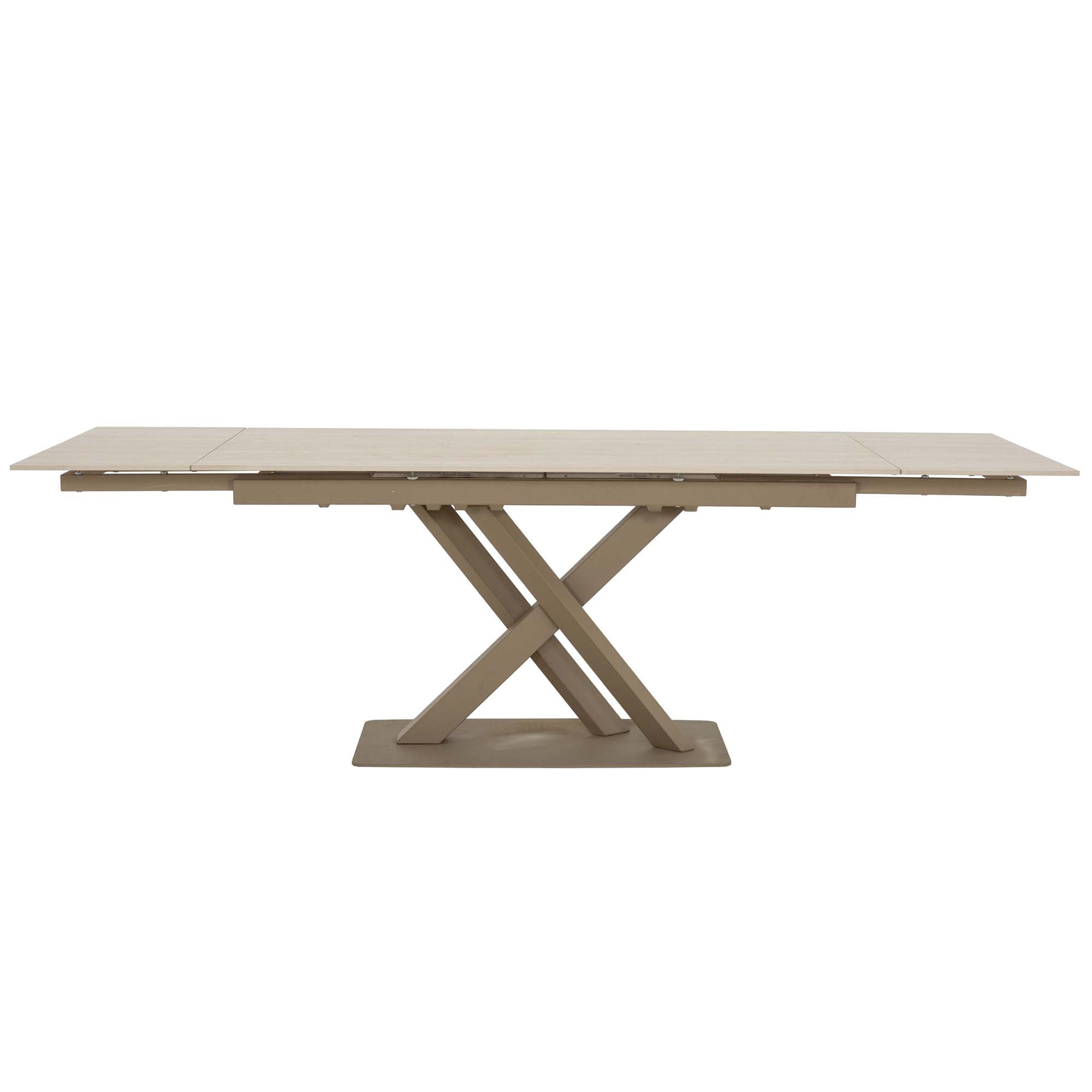 Baroque Travertine Extendable Dining Table
