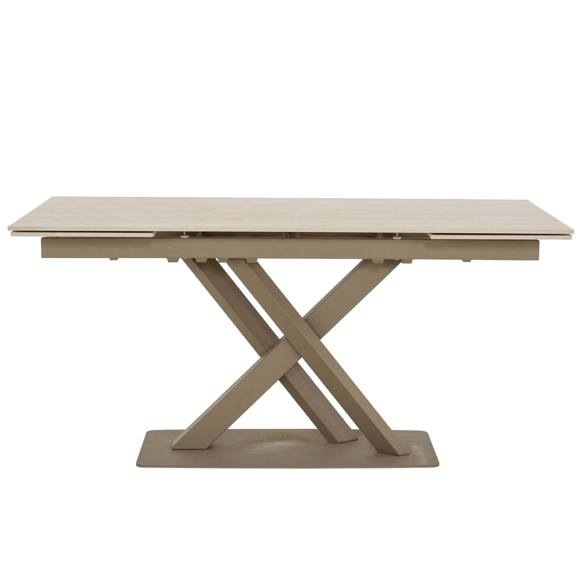 Baroque Travertine Extendable Dining Table