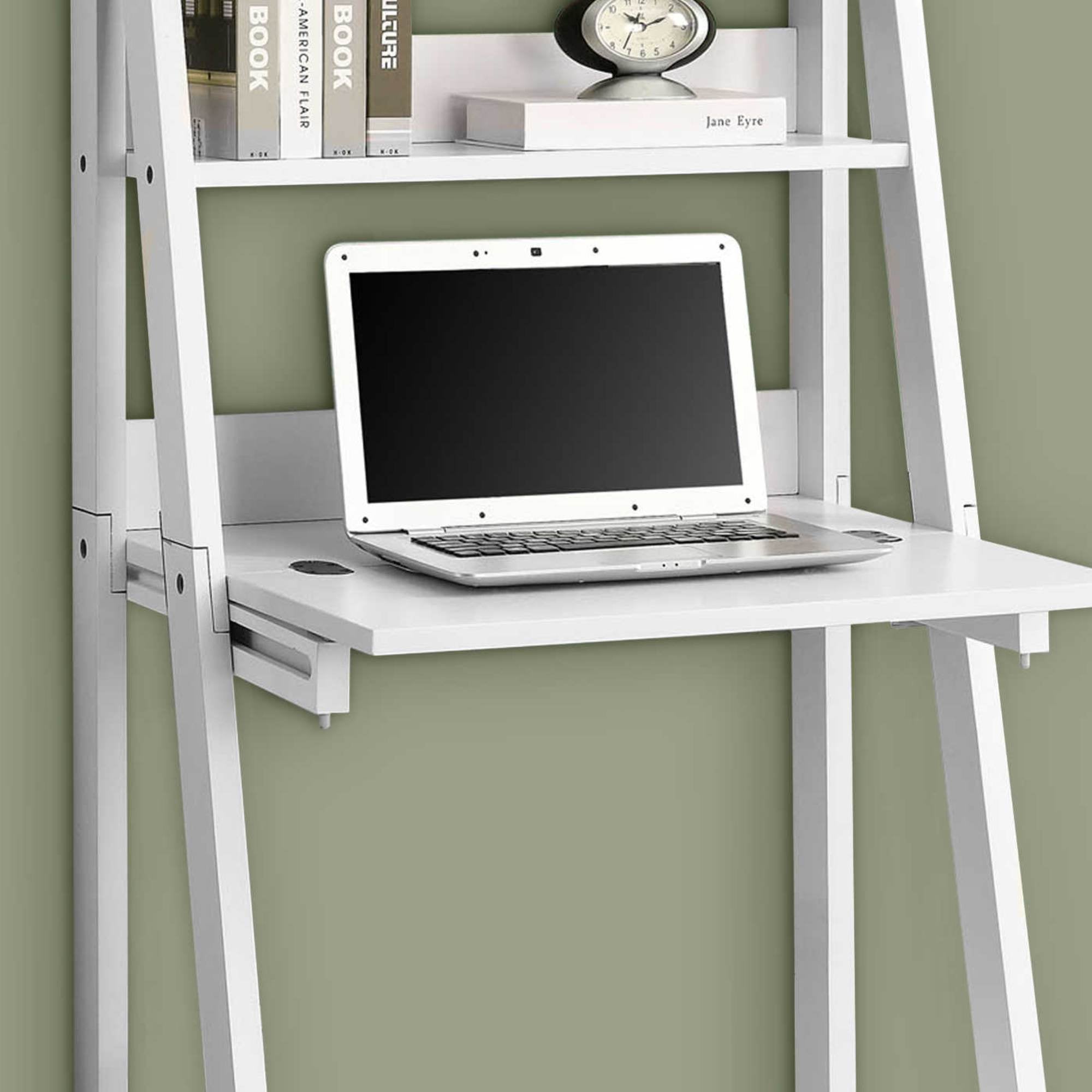 Monarch Specialties Structa computer office desk with wood finish and metal frame, featuring a spacious workspace and modern design.