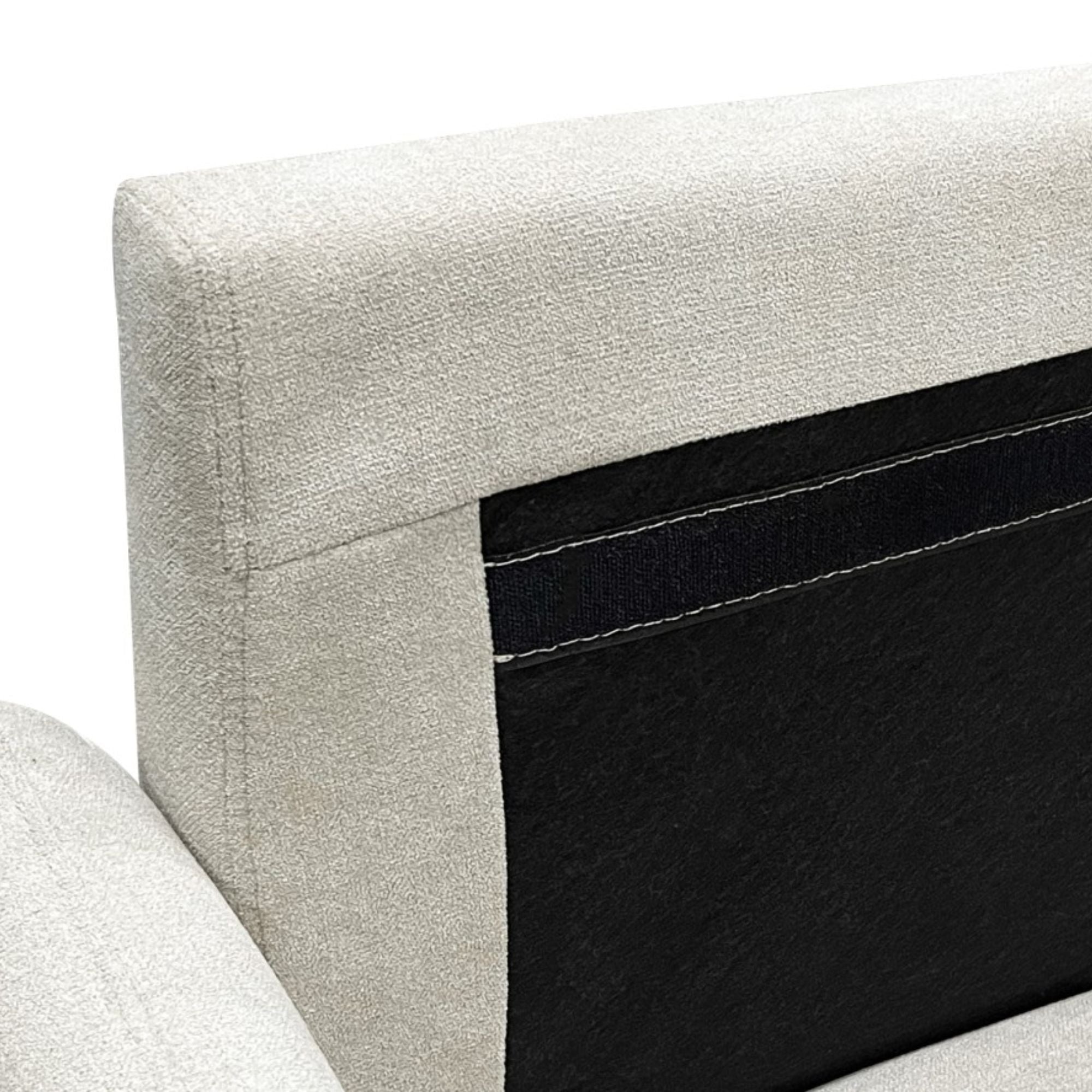 Beige Ellison Seater sofa by Brassex with plush cushions and modern design, shown from a three-quarter angle.