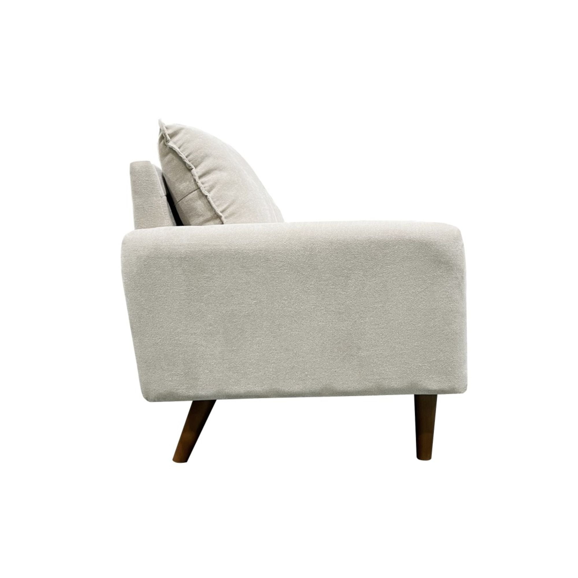 Beige Ellison Seater Sofa by Brassex, featuring plush cushions and a modern design, shown in a well-lit living room setting.