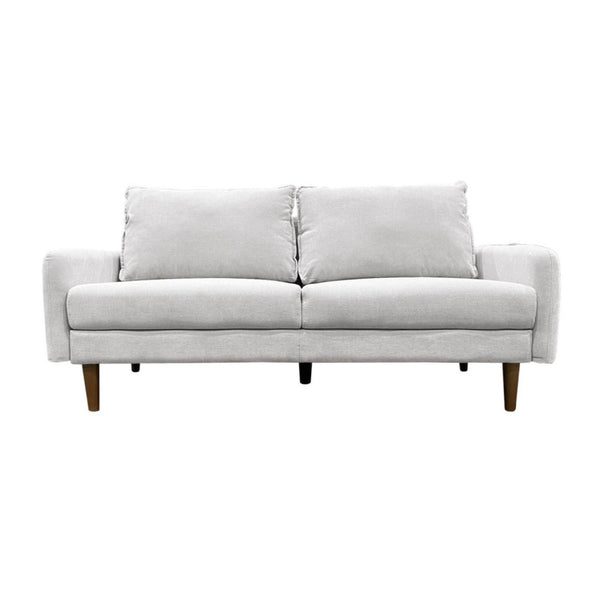 Brassex Ellison Seater Sofa in light grey fabric, showing a modern, cushioned sofa with armrests and a sleek design.